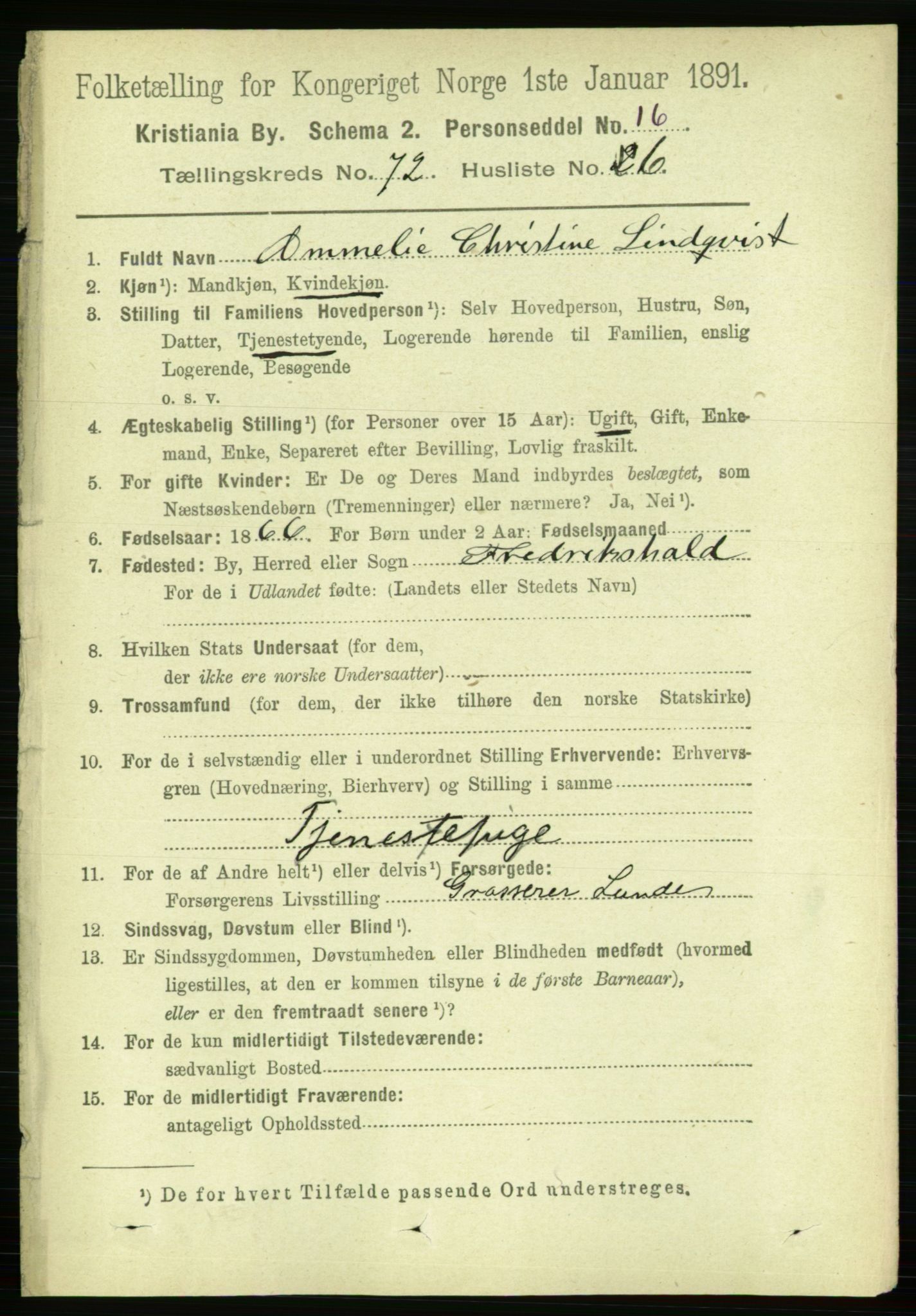 RA, 1891 census for 0301 Kristiania, 1891, p. 39296