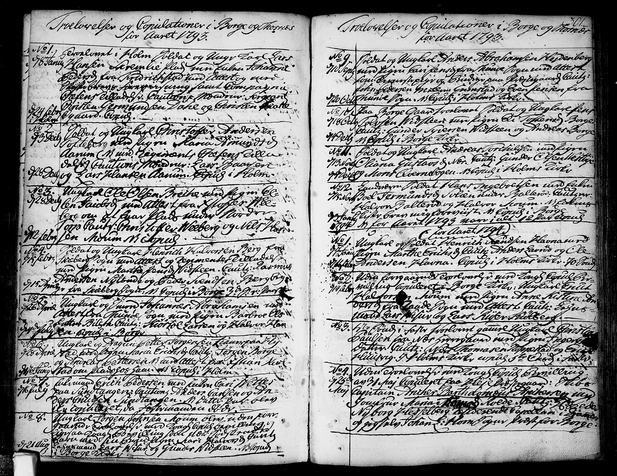 Borge prestekontor Kirkebøker, SAO/A-10903/F/Fa/L0002: Parish register (official) no. I 2, 1791-1817, p. 301