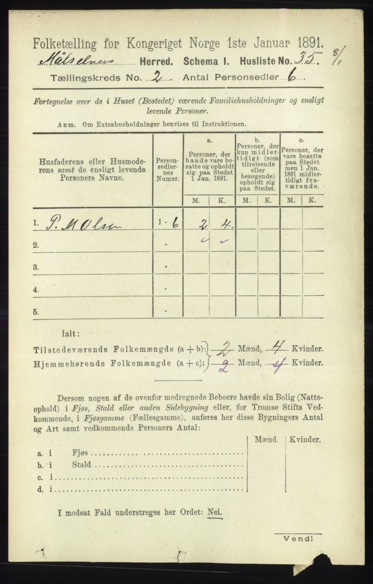 RA, 1891 census for 1924 Målselv, 1891, p. 296