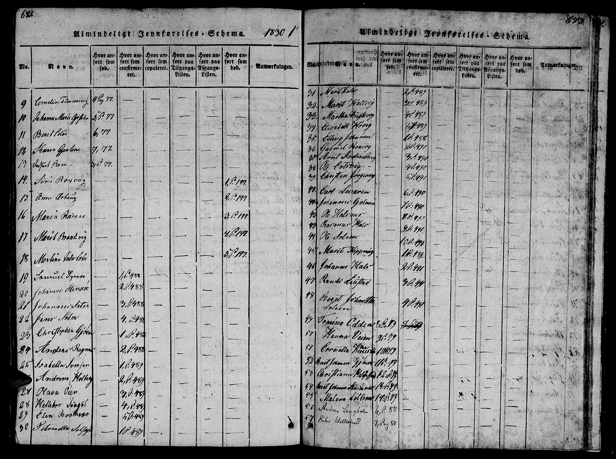 Ministerialprotokoller, klokkerbøker og fødselsregistre - Møre og Romsdal, SAT/A-1454/581/L0933: Parish register (official) no. 581A03 /1, 1819-1836, p. 672-673