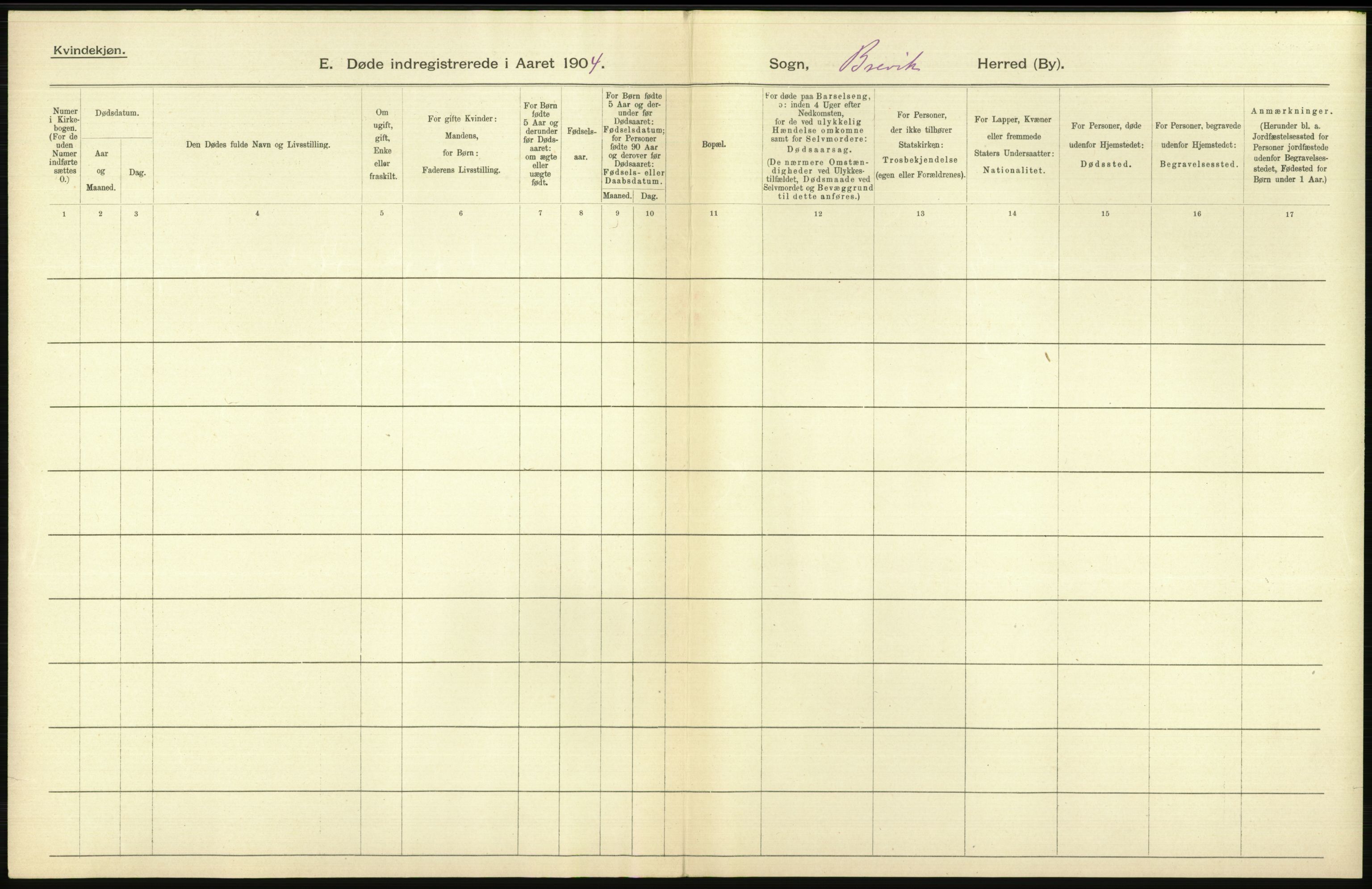 Statistisk sentralbyrå, Sosiodemografiske emner, Befolkning, AV/RA-S-2228/D/Df/Dfa/Dfab/L0009: Bratsberg amt: Fødte, gifte, døde, 1904, p. 772