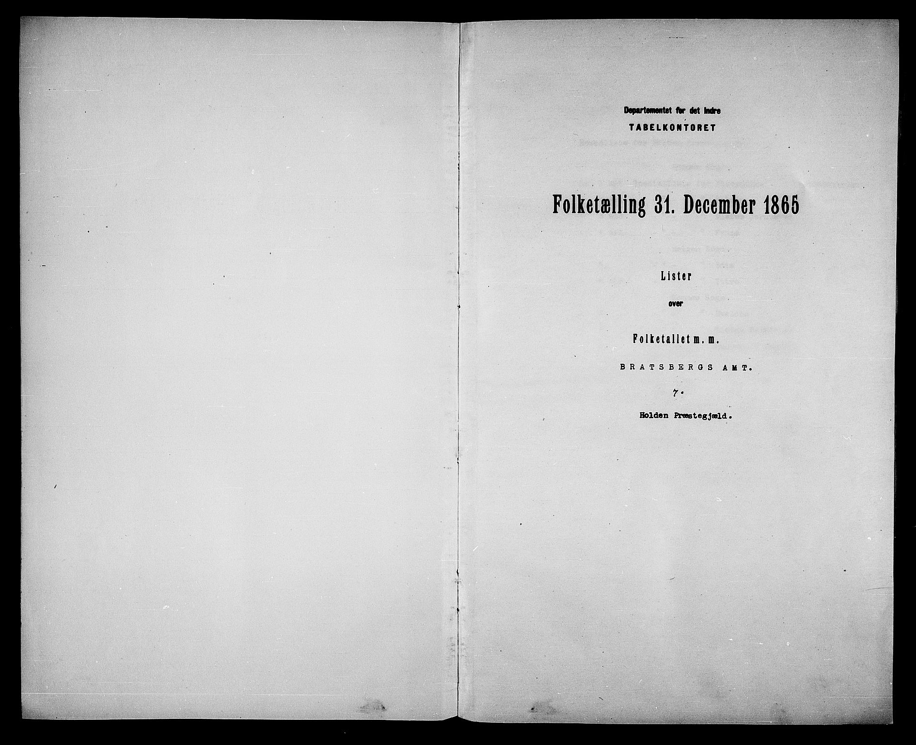 RA, 1865 census for Holla, 1865, p. 3