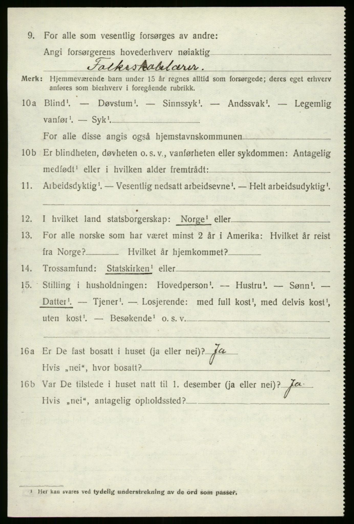 SAB, 1920 census for Gloppen, 1920, p. 1477