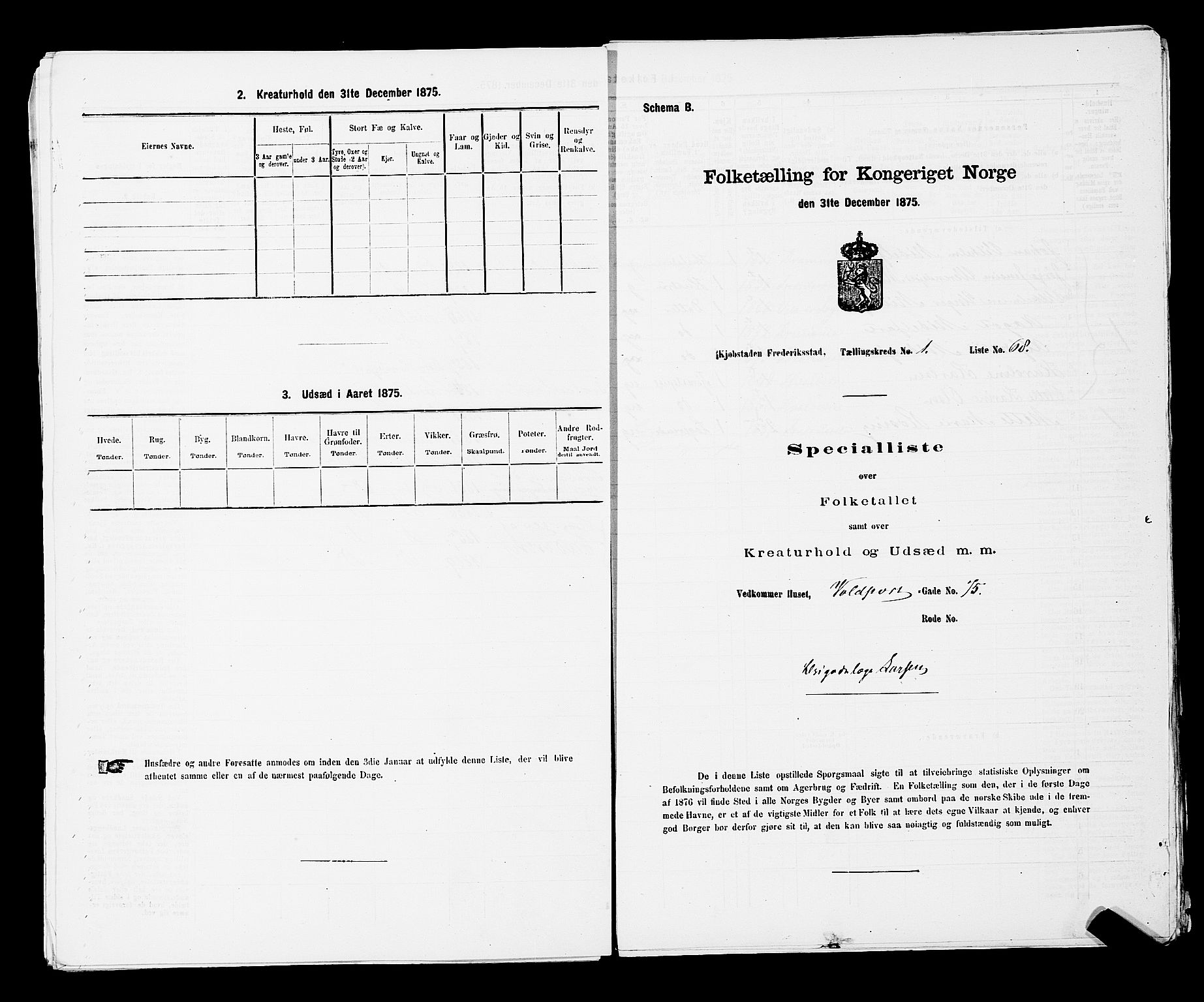 RA, 1875 census for 0103B Fredrikstad/Fredrikstad, 1875, p. 198