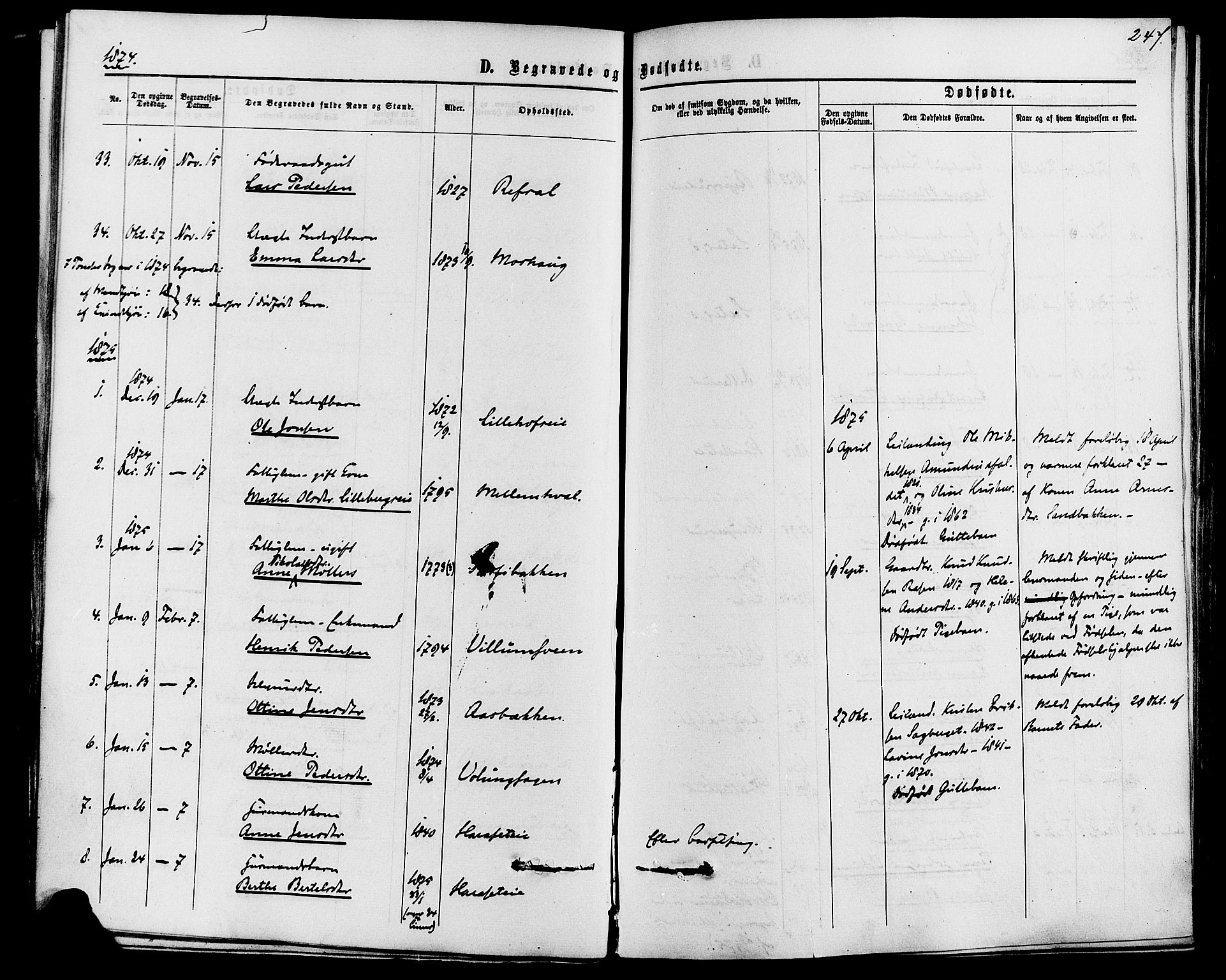 Romedal prestekontor, AV/SAH-PREST-004/K/L0006: Parish register (official) no. 6, 1866-1886, p. 247