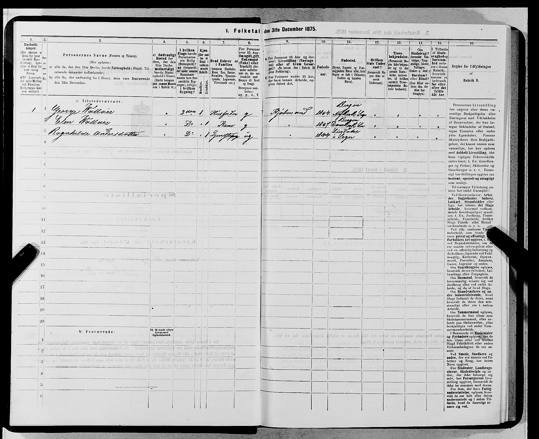 SAB, 1875 census for 1301 Bergen, 1875, p. 5204