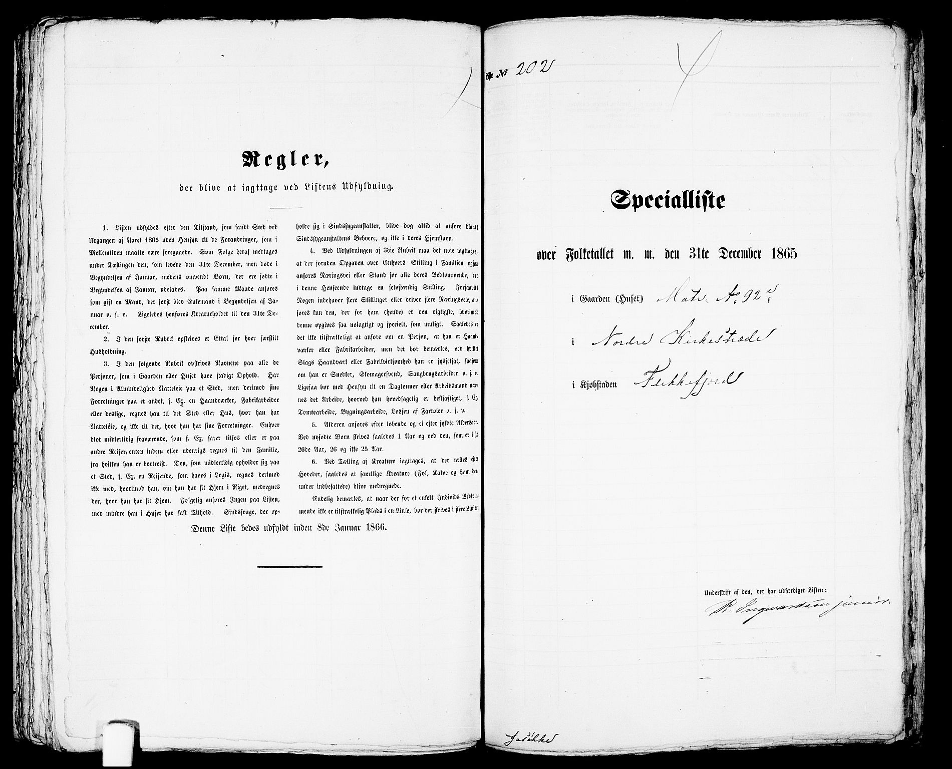 RA, 1865 census for Flekkefjord/Flekkefjord, 1865, p. 414