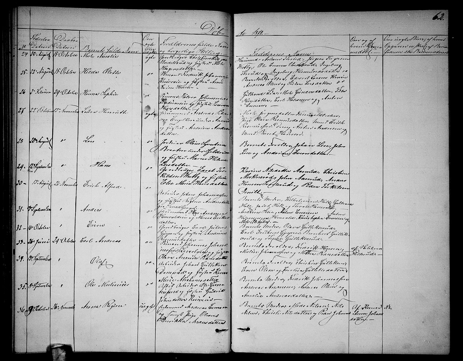 Skoger kirkebøker, AV/SAKO-A-59/G/Ga/L0002: Parish register (copy) no. I 2, 1860-1880, p. 62