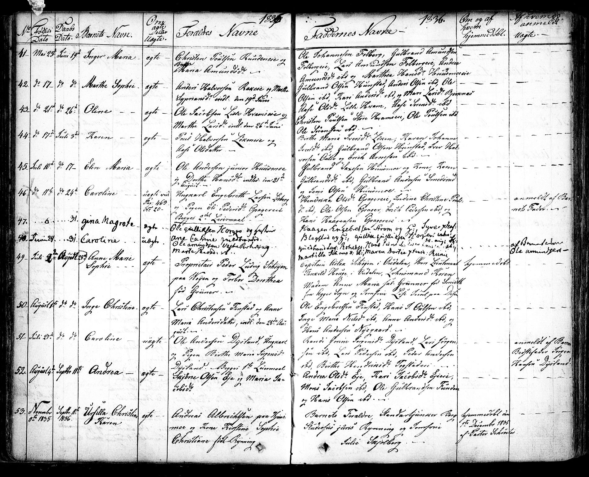 Nes prestekontor Kirkebøker, AV/SAO-A-10410/F/Fa/L0006: Parish register (official) no. I 6, 1833-1845, p. 88