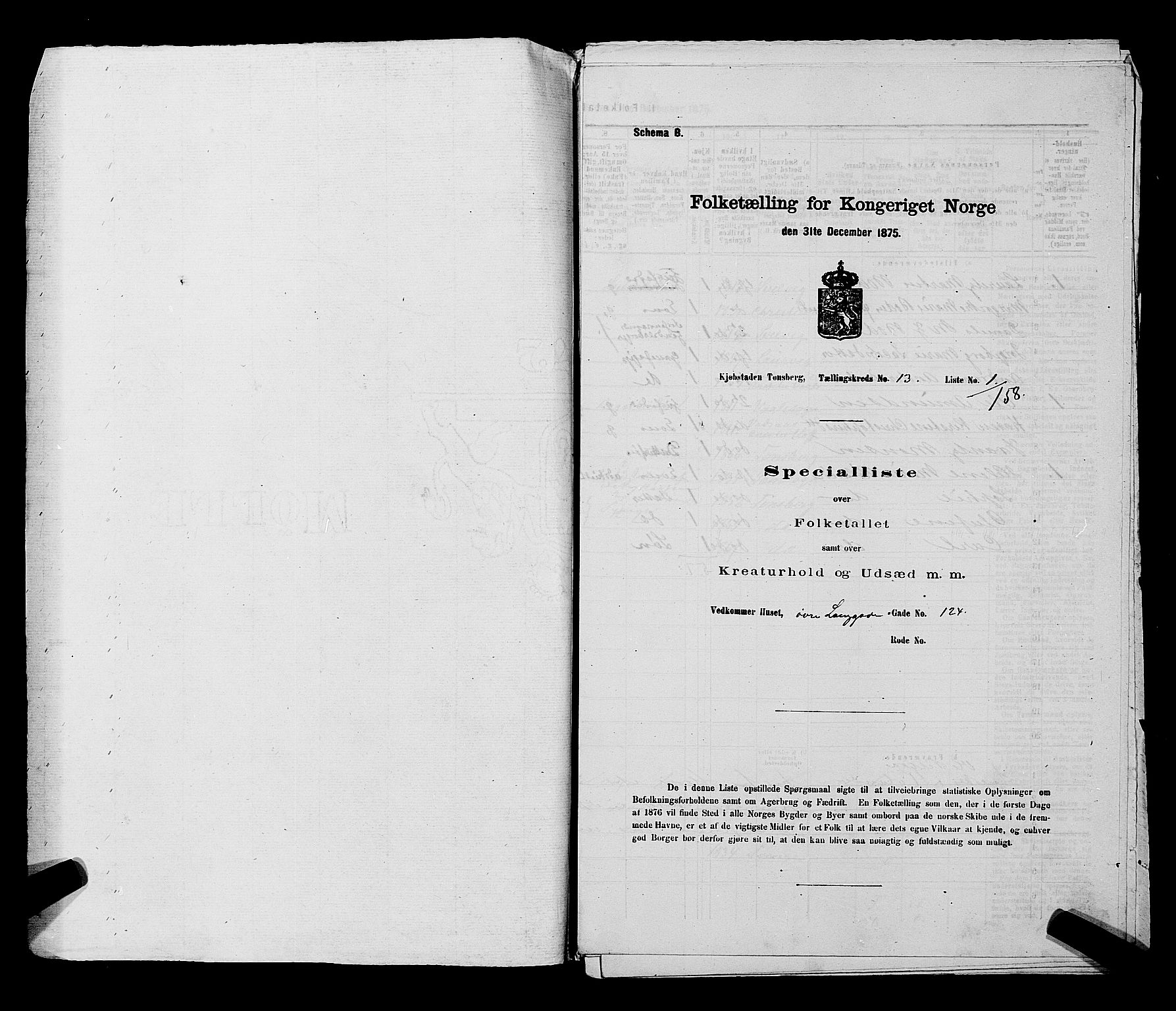 SAKO, 1875 census for 0705P Tønsberg, 1875, p. 395