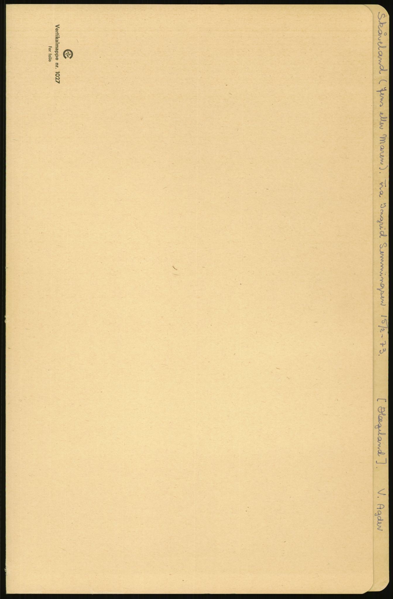 Samlinger til kildeutgivelse, Amerikabrevene, RA/EA-4057/F/L0028: Innlån fra Vest-Agder , 1838-1914, p. 927