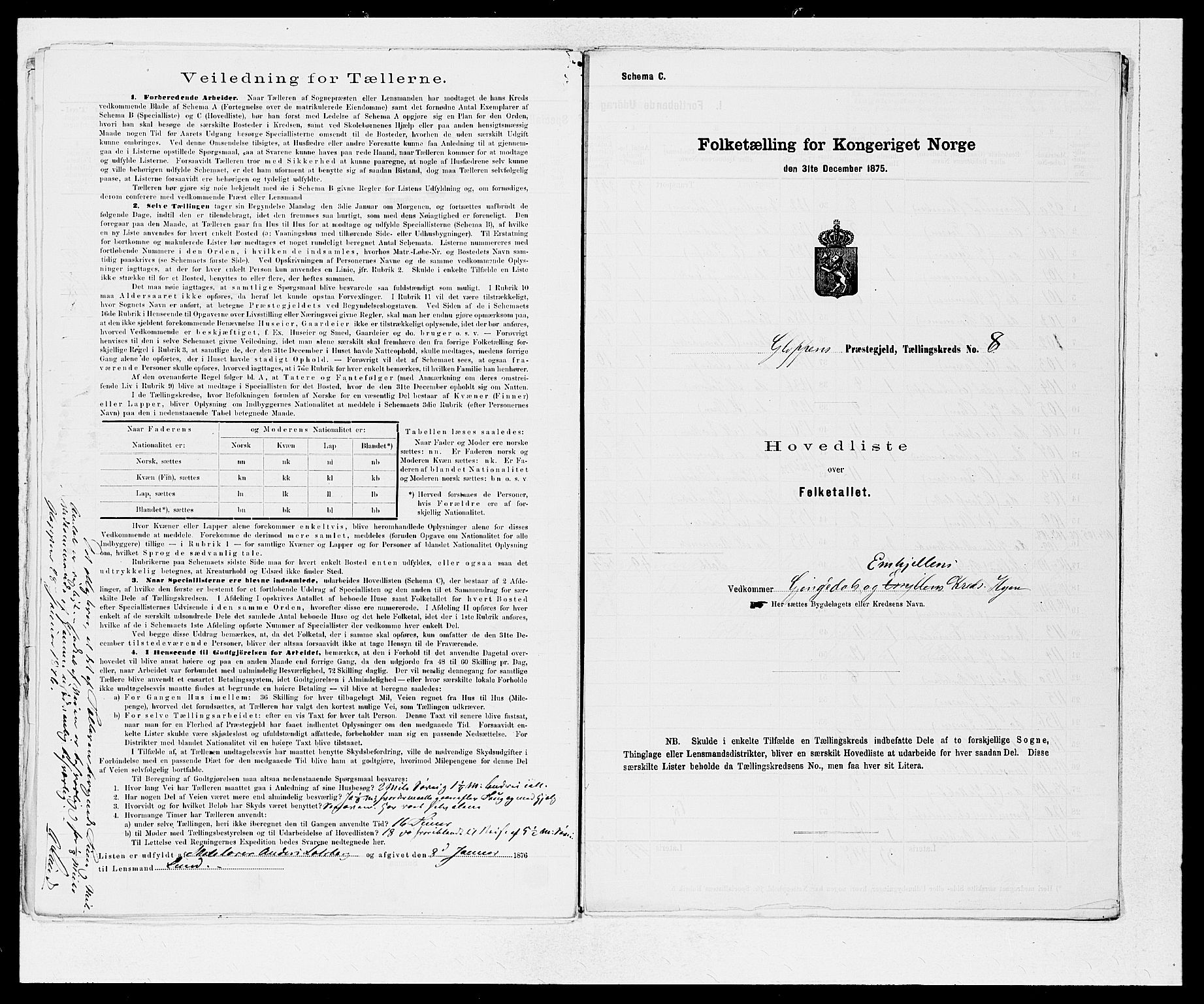 SAB, 1875 Census for 1445P Gloppen, 1875, p. 18