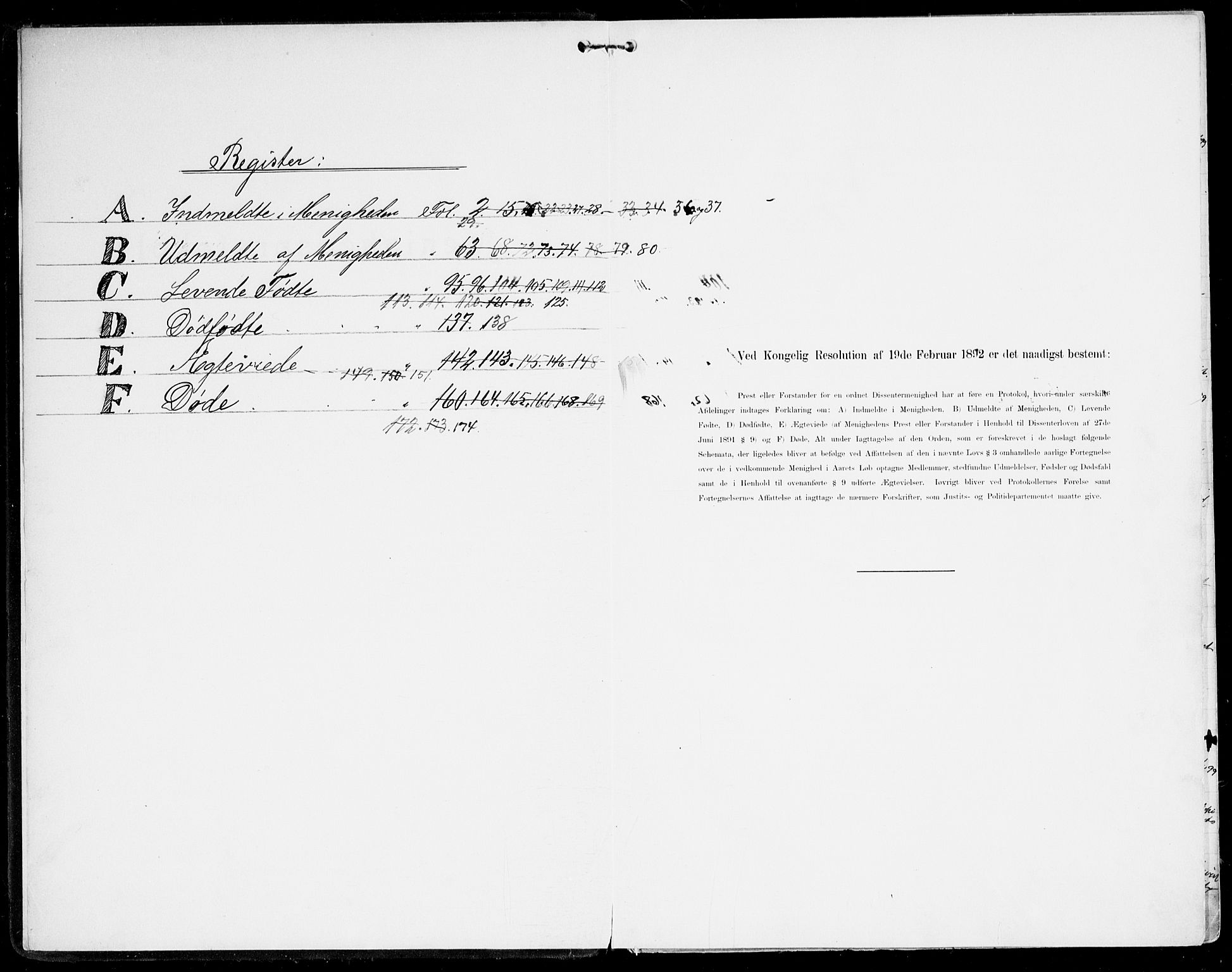 Den evangelisk-lutherske frikirke, Kristiansand, AV/SAK-1292-0017/F/Fa/L0003: Dissenter register no. F 11, 1892-1925