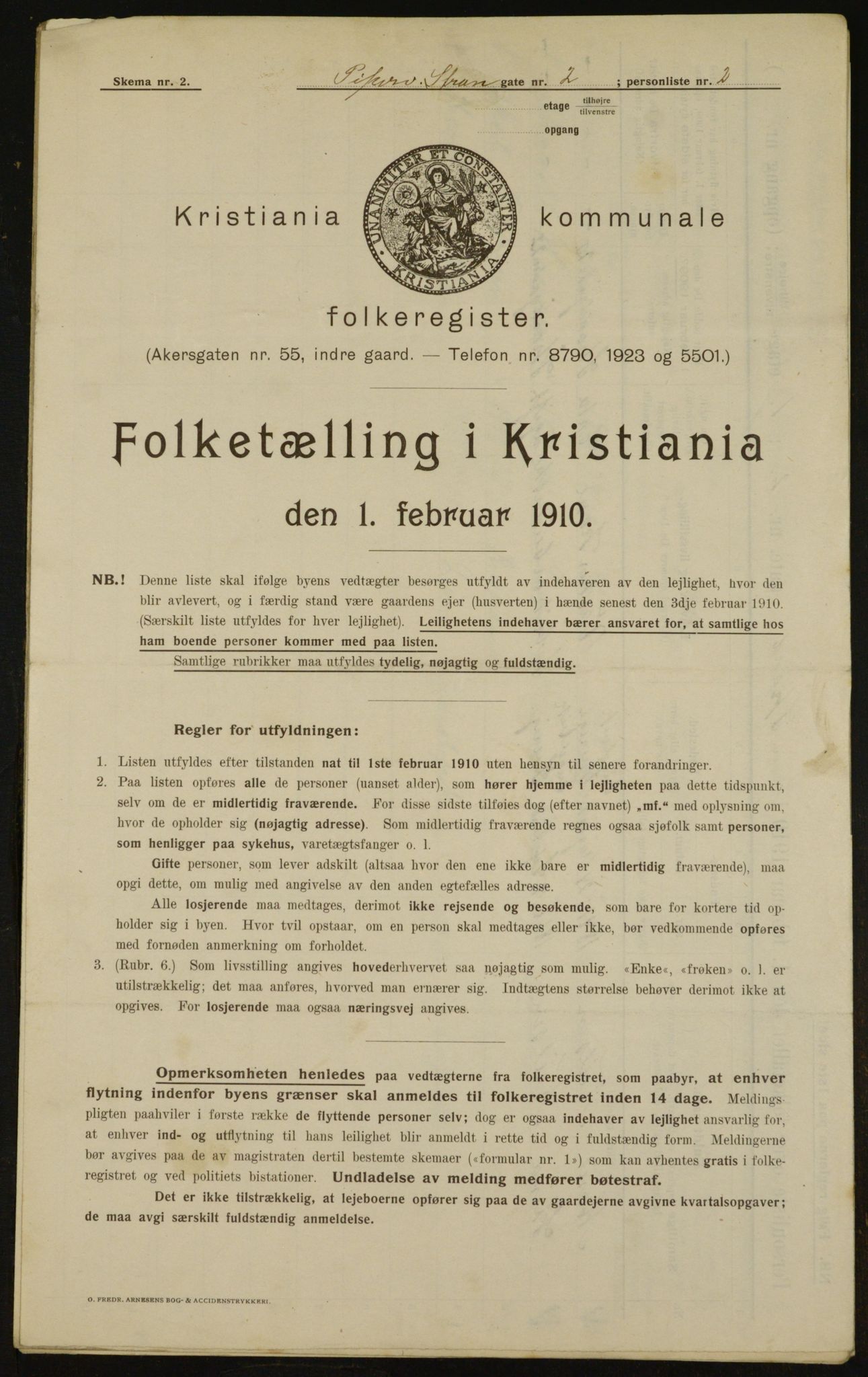 OBA, Municipal Census 1910 for Kristiania, 1910, p. 98411