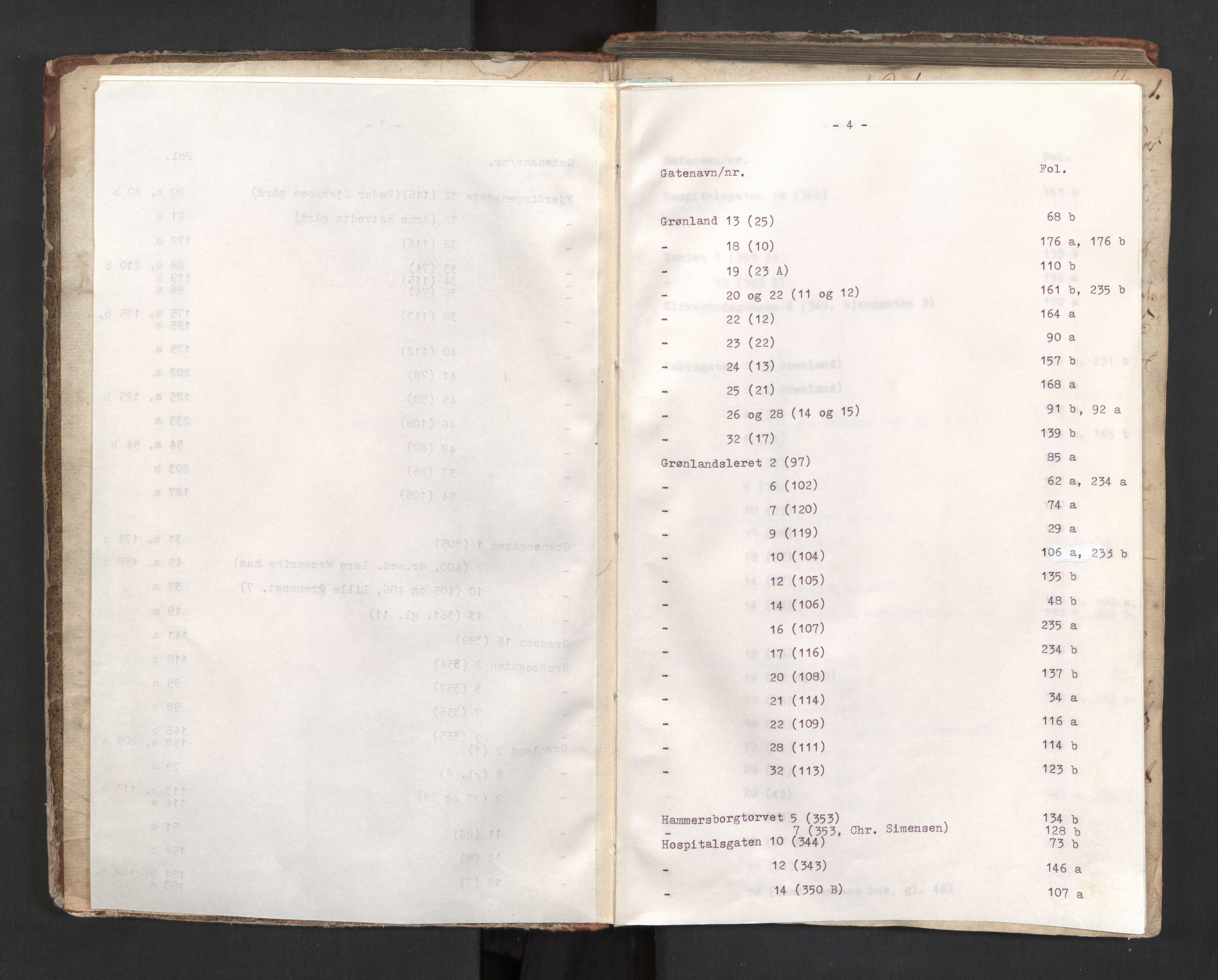 Norges brannkasse, branntakster Oslo, AV/SAO-A-11402/F/Fa/L0001: Branntakstprotokoll, 1755-1806