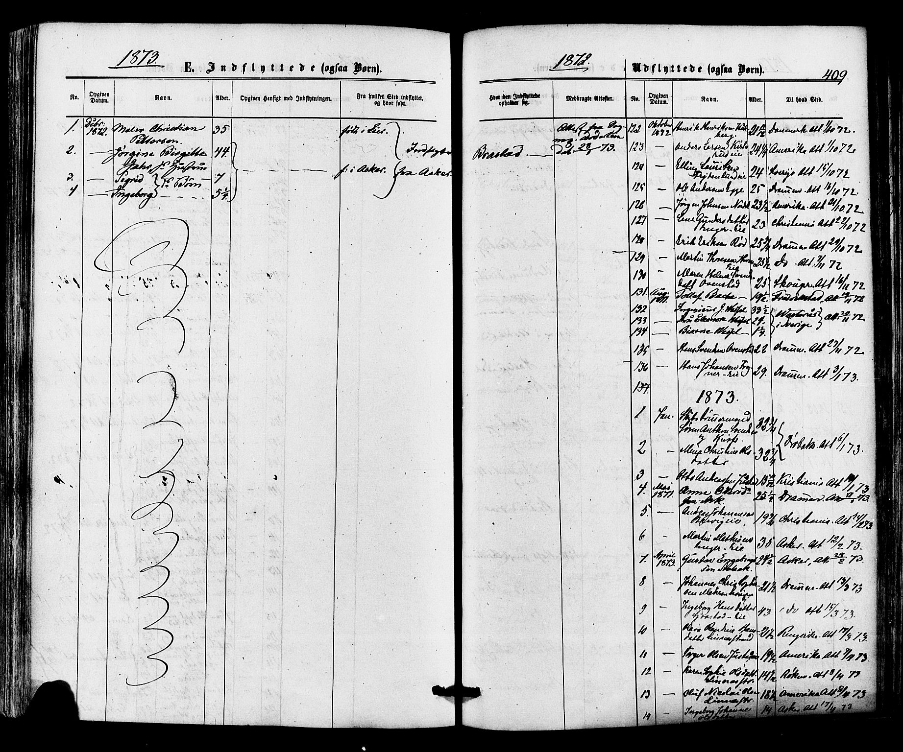 Lier kirkebøker, AV/SAKO-A-230/F/Fa/L0013: Parish register (official) no. I 13, 1865-1874, p. 409