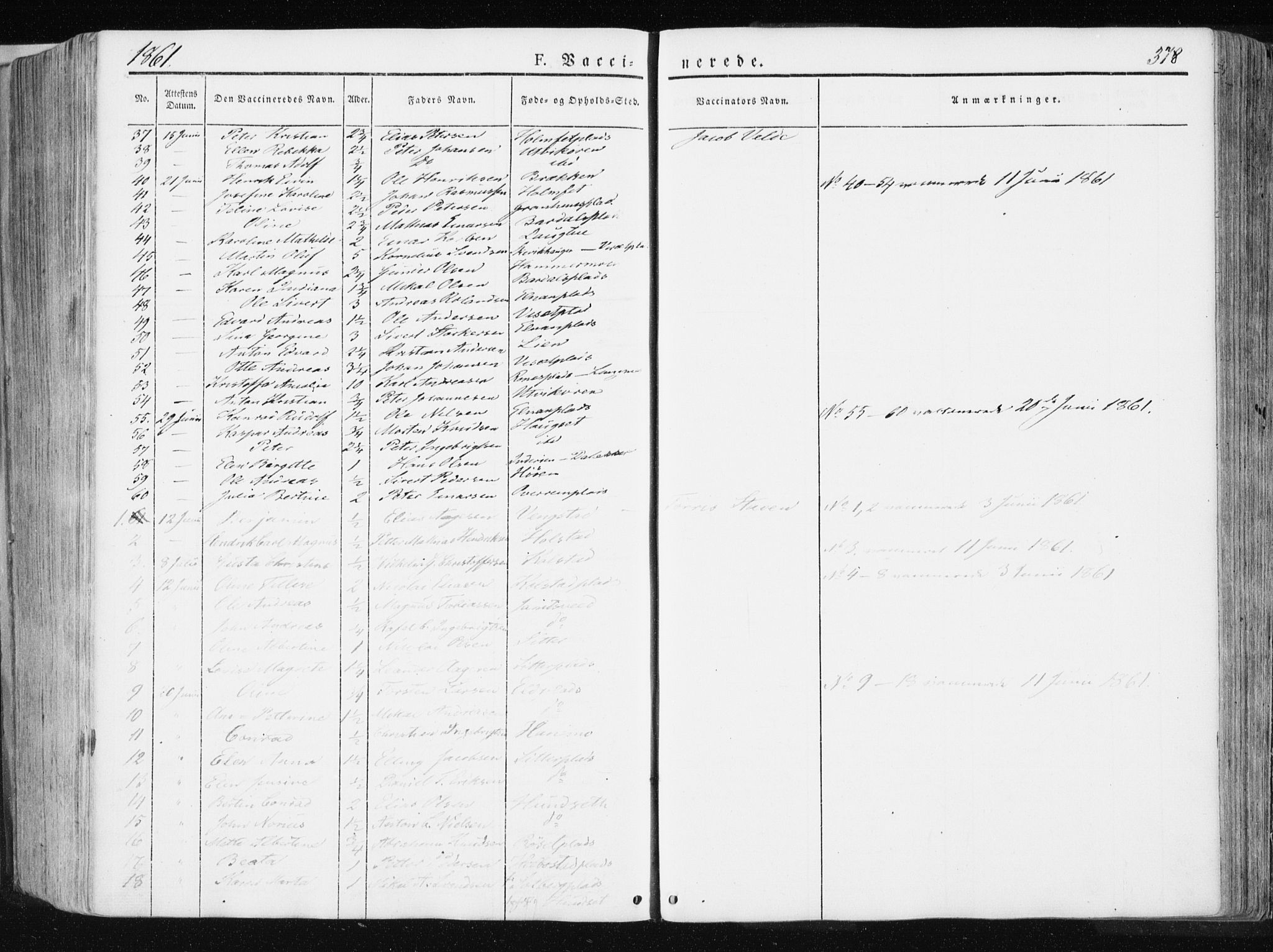 Ministerialprotokoller, klokkerbøker og fødselsregistre - Nord-Trøndelag, AV/SAT-A-1458/741/L0393: Parish register (official) no. 741A07, 1849-1863, p. 378