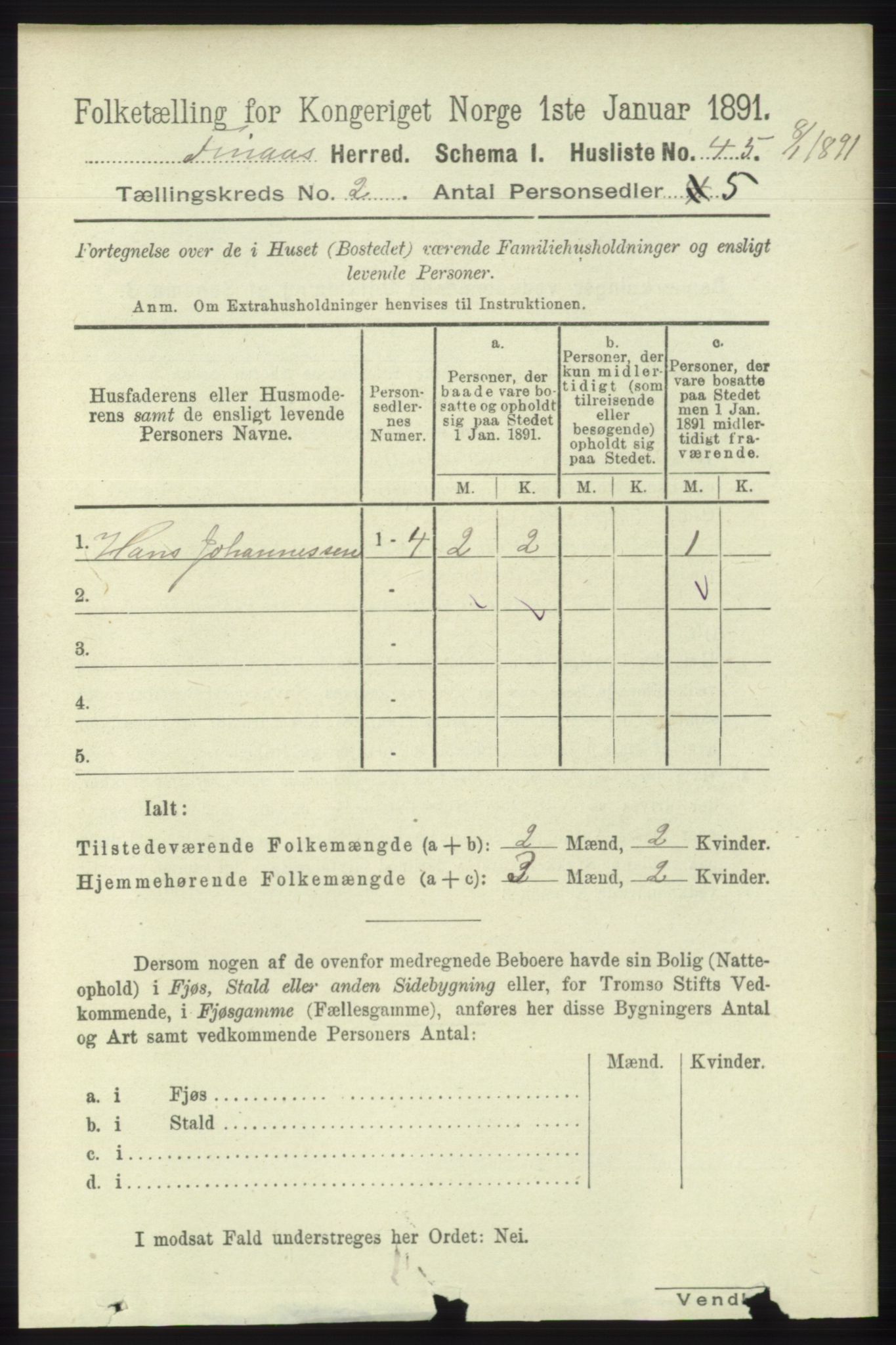 RA, 1891 census for 1218 Finnås, 1891, p. 768