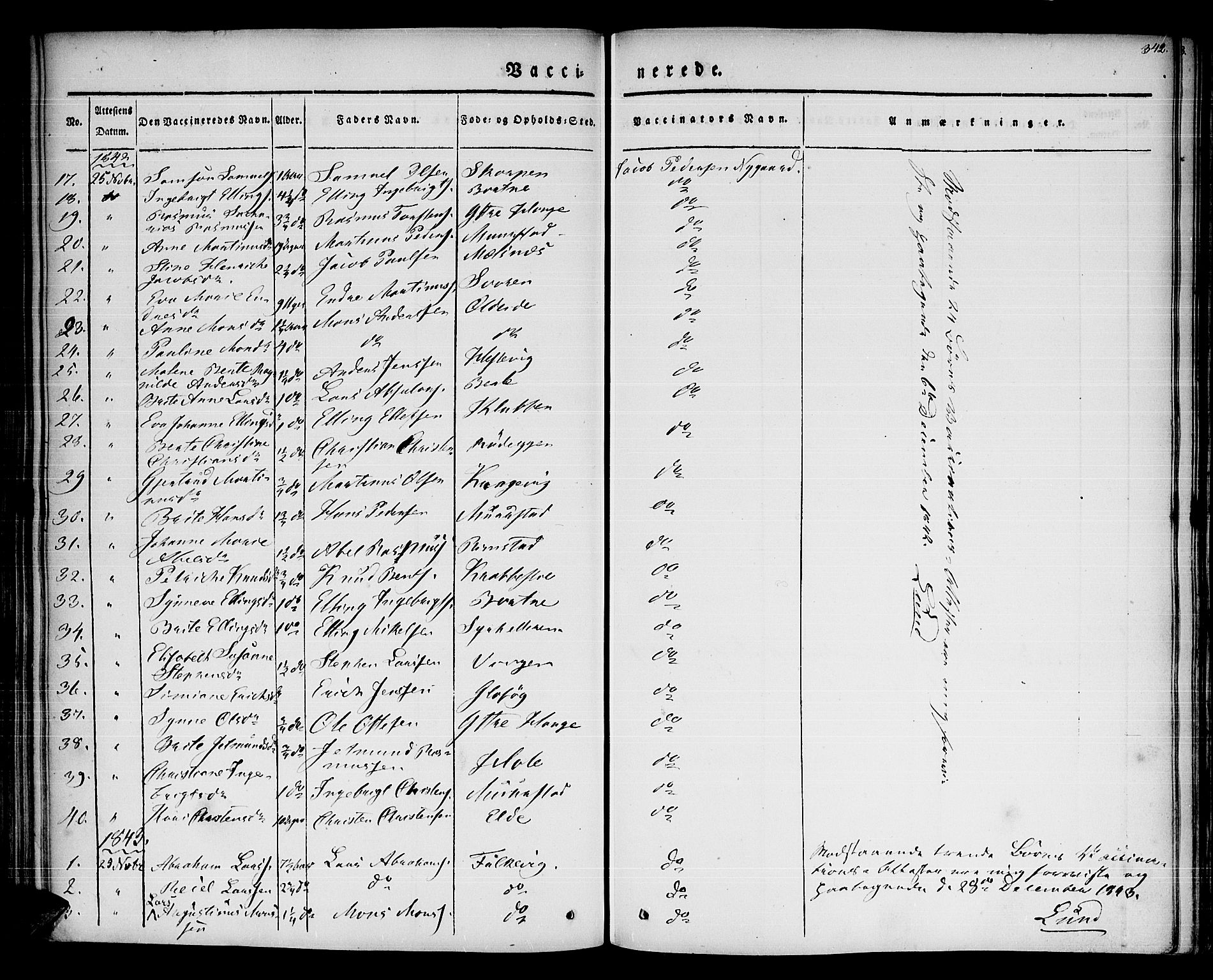 Davik sokneprestembete, AV/SAB-A-79701/H/Haa/Haaa/L0004: Parish register (official) no. A 4, 1830-1849, p. 342