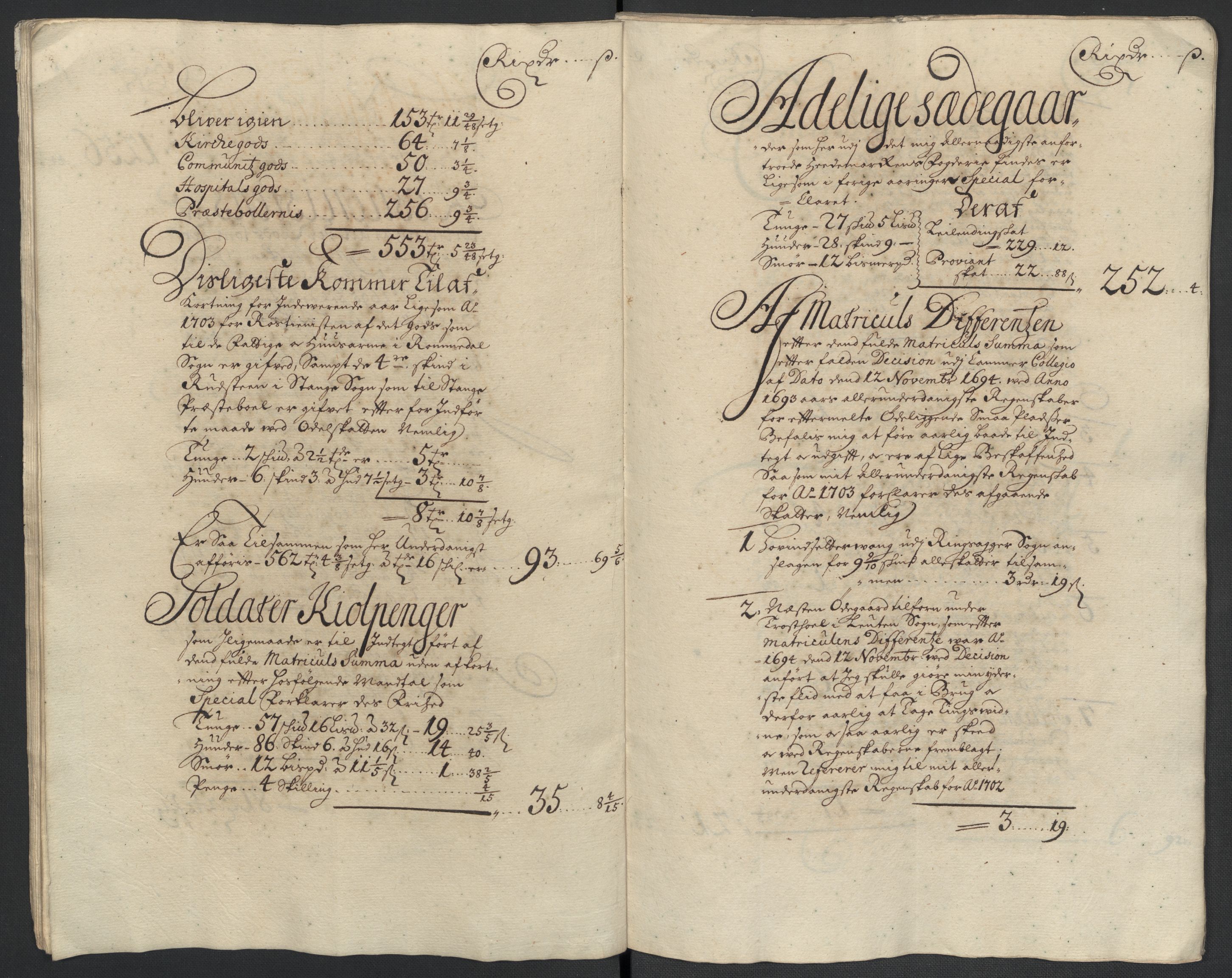 Rentekammeret inntil 1814, Reviderte regnskaper, Fogderegnskap, AV/RA-EA-4092/R16/L1041: Fogderegnskap Hedmark, 1703-1704, p. 217