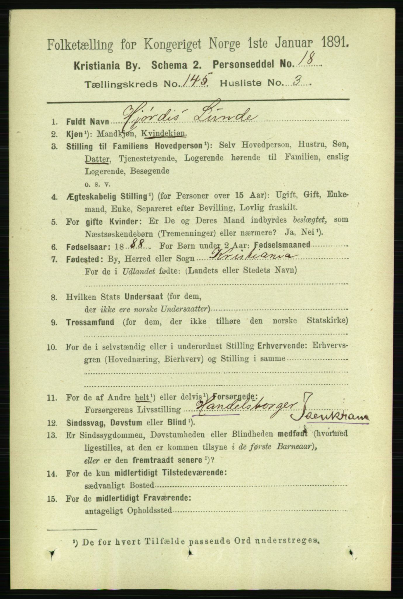 RA, 1891 census for 0301 Kristiania, 1891, p. 79418