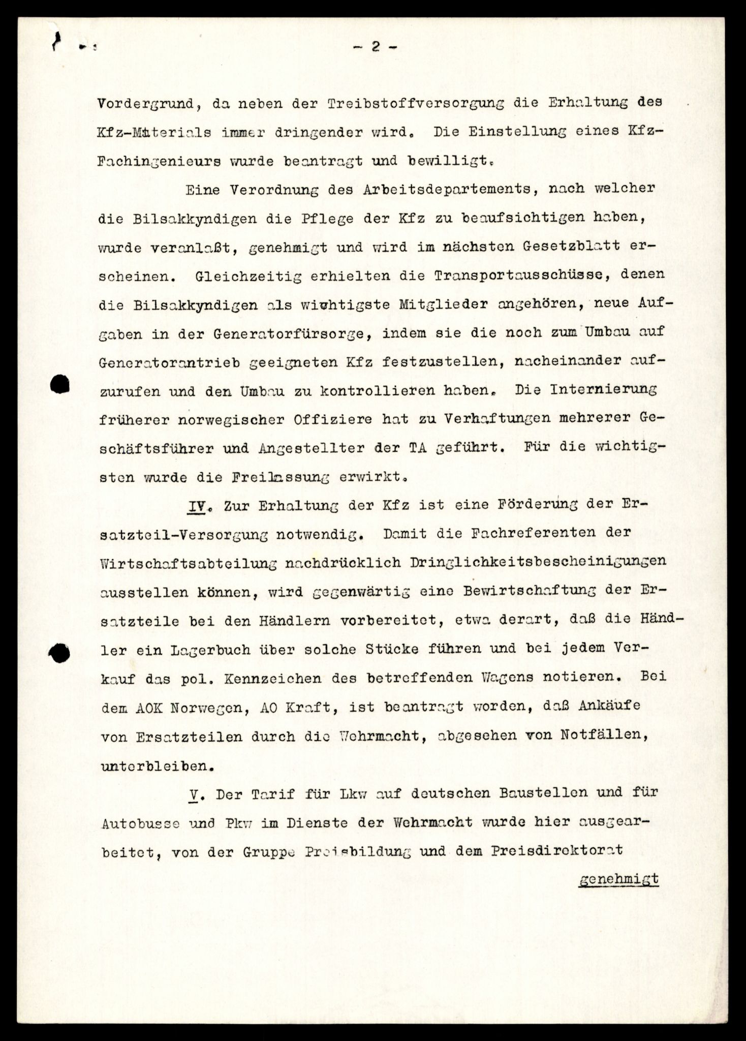 Forsvarets Overkommando. 2 kontor. Arkiv 11.4. Spredte tyske arkivsaker, AV/RA-RAFA-7031/D/Dar/Darb/L0001: Reichskommissariat - Hauptabteilung Technik und Verkehr, 1940-1944, p. 1256