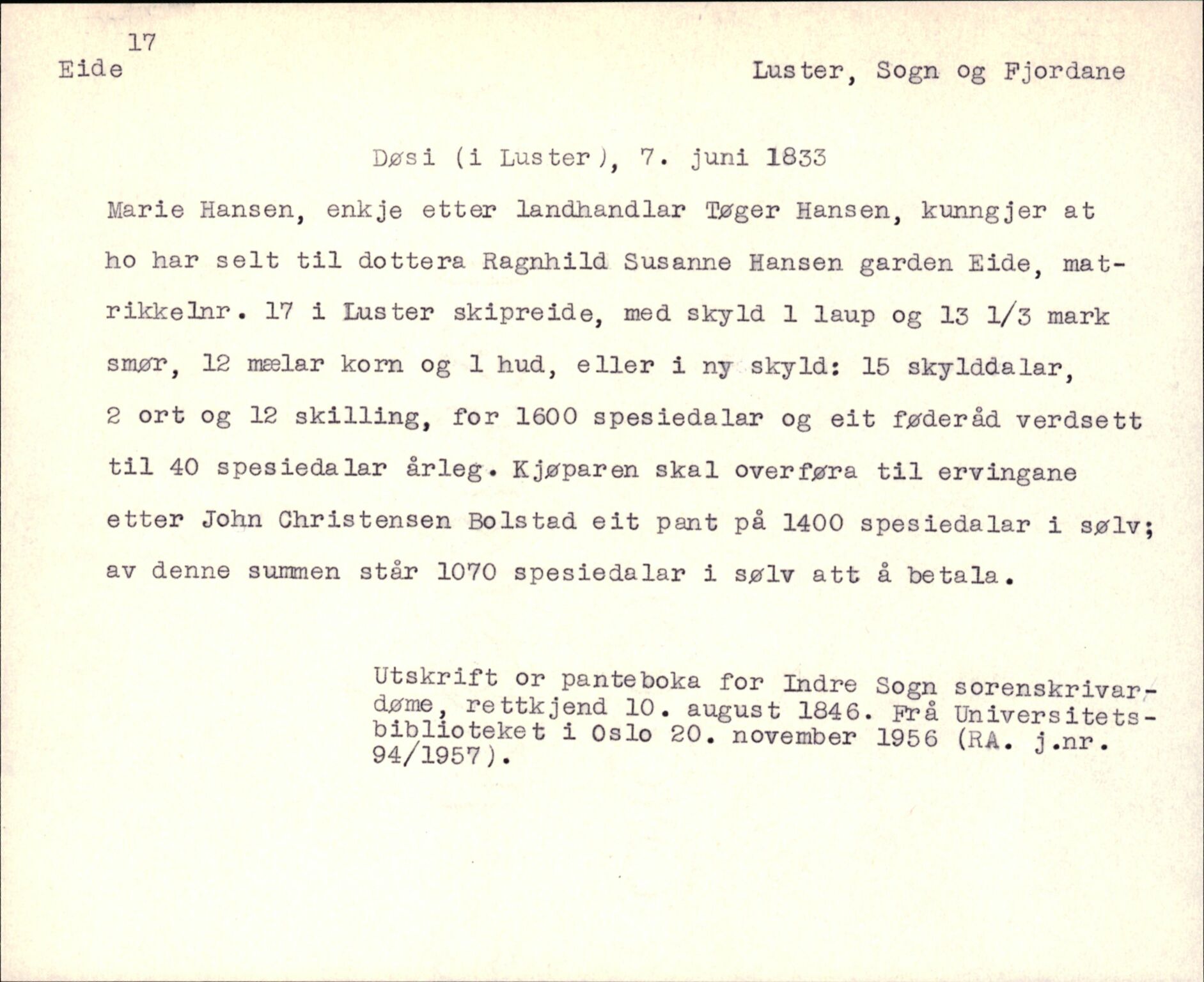 Riksarkivets diplomsamling, AV/RA-EA-5965/F35/F35m/L0004: Localia: Hordaland, Sogn og Fjordane, Møre og Romsdal, Trøndelag og Nord-Norge, p. 237