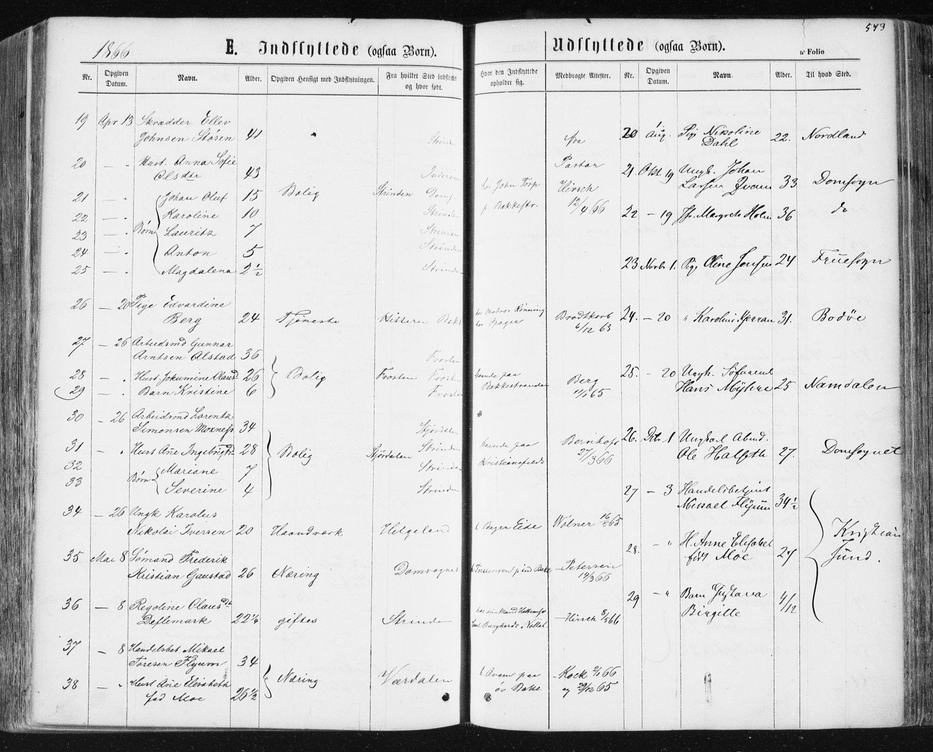 Ministerialprotokoller, klokkerbøker og fødselsregistre - Sør-Trøndelag, SAT/A-1456/604/L0186: Parish register (official) no. 604A07, 1866-1877, p. 573