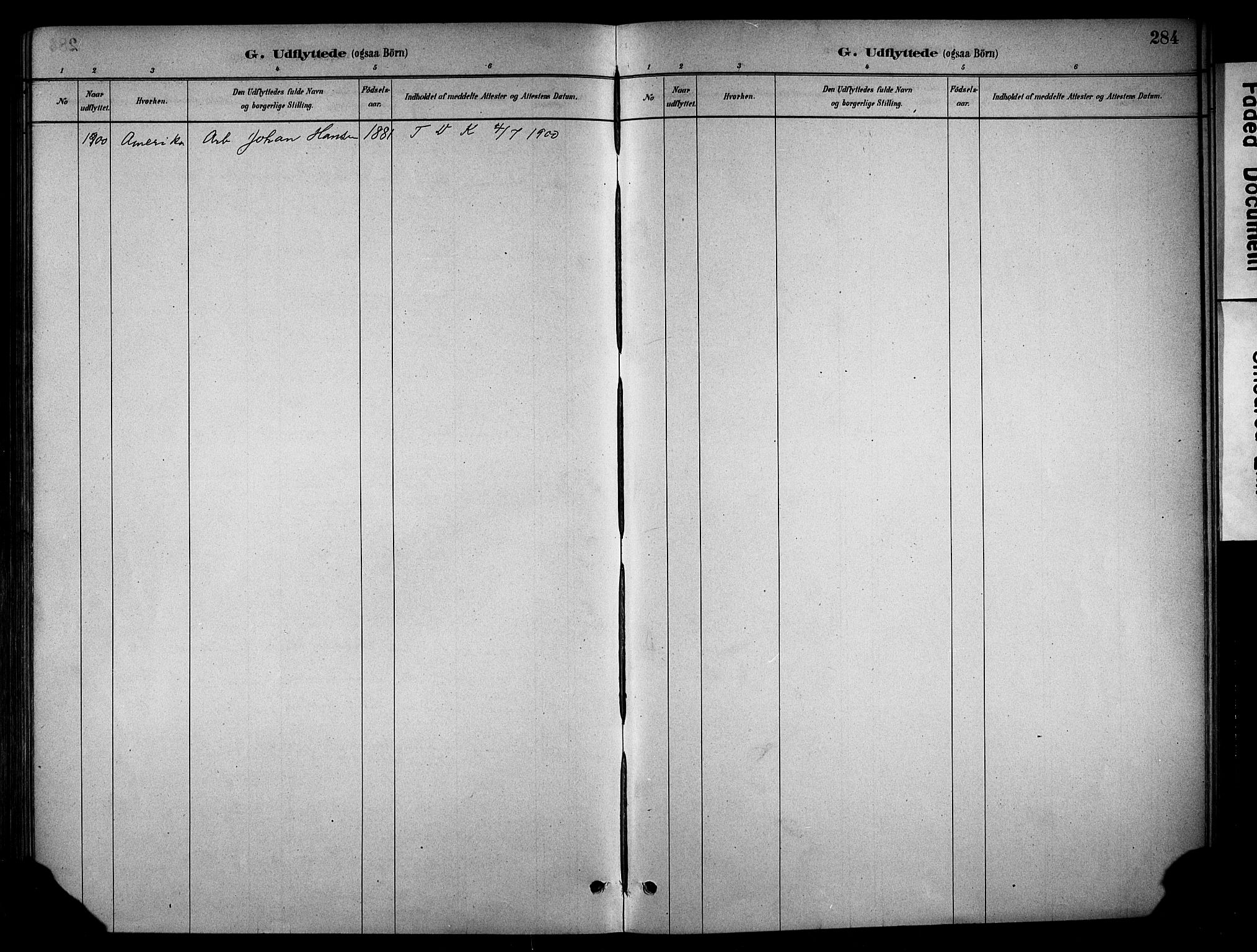 Stange prestekontor, SAH/PREST-002/K/L0018: Parish register (official) no. 18, 1880-1896, p. 284