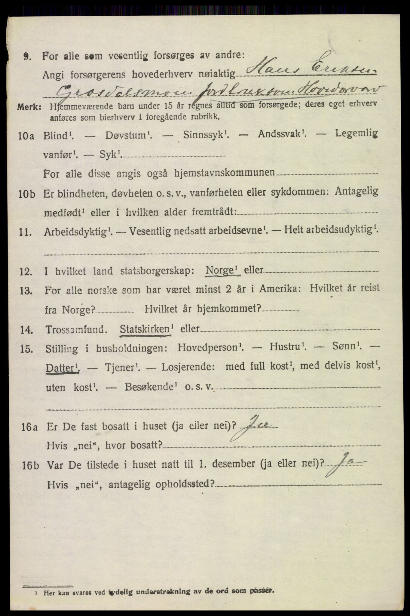 SAH, 1920 census for Lom, 1920, p. 1779