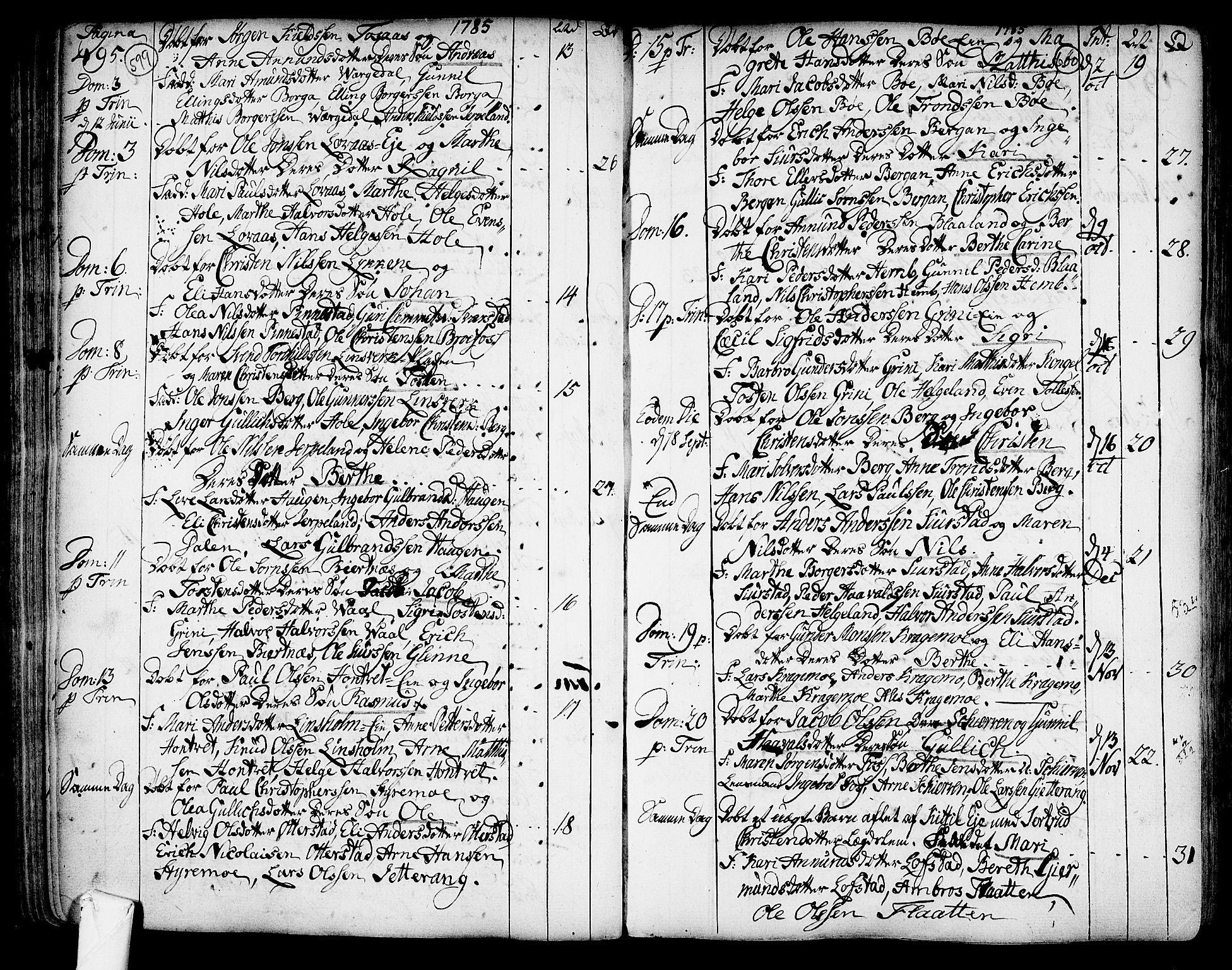 Lardal kirkebøker, AV/SAKO-A-350/F/Fa/L0003: Parish register (official) no. I 3, 1733-1815, p. 599-600