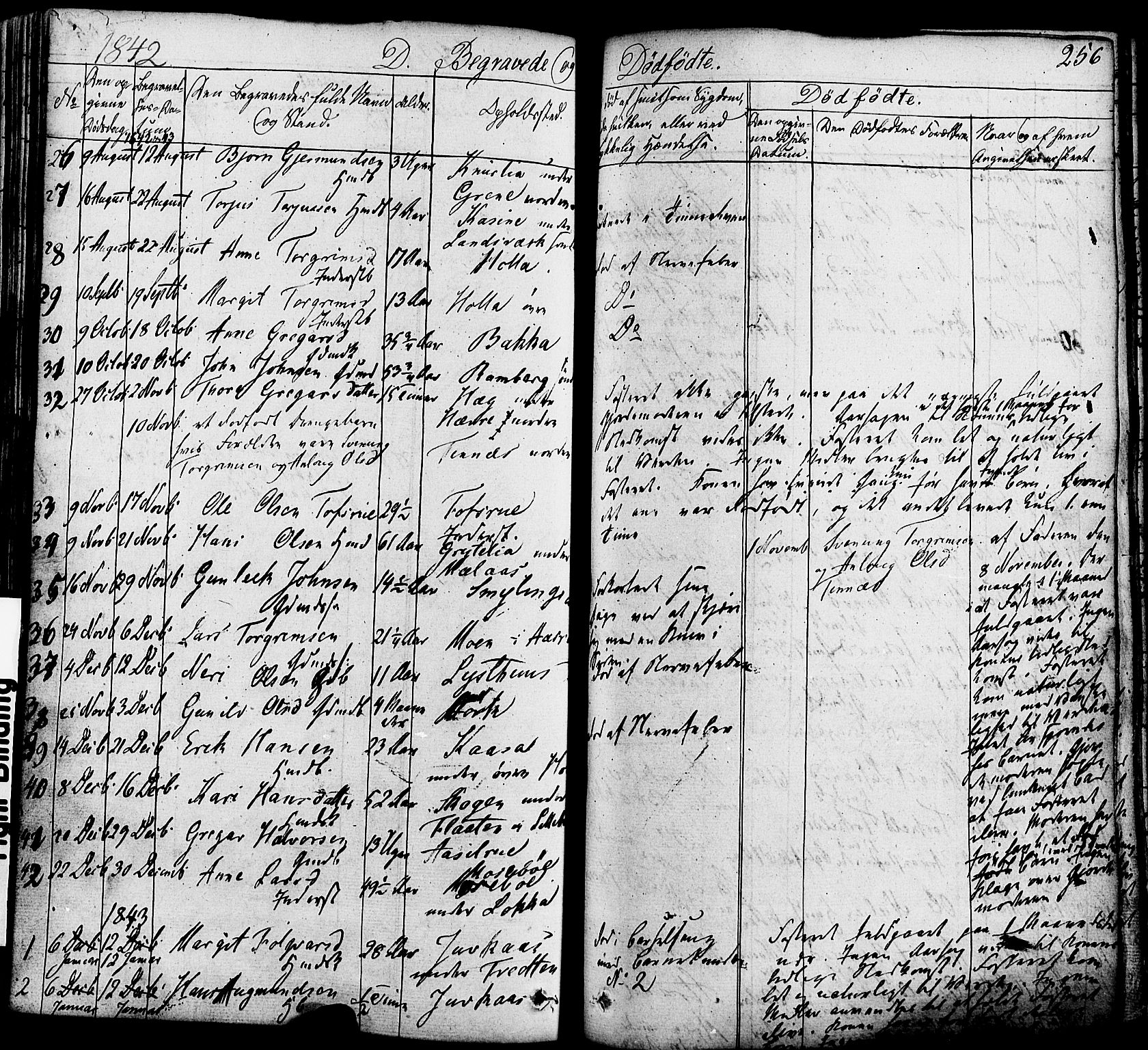 Heddal kirkebøker, SAKO/A-268/F/Fa/L0006: Parish register (official) no. I 6, 1837-1854, p. 256