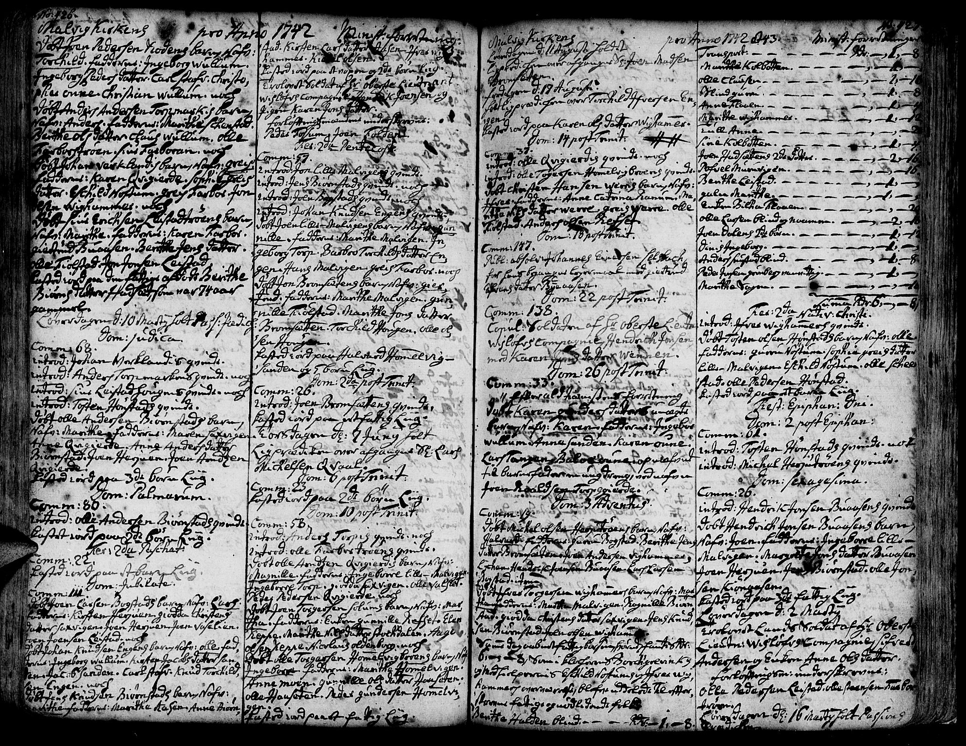 Ministerialprotokoller, klokkerbøker og fødselsregistre - Sør-Trøndelag, SAT/A-1456/606/L0277: Parish register (official) no. 606A01 /3, 1727-1780, p. 426-427
