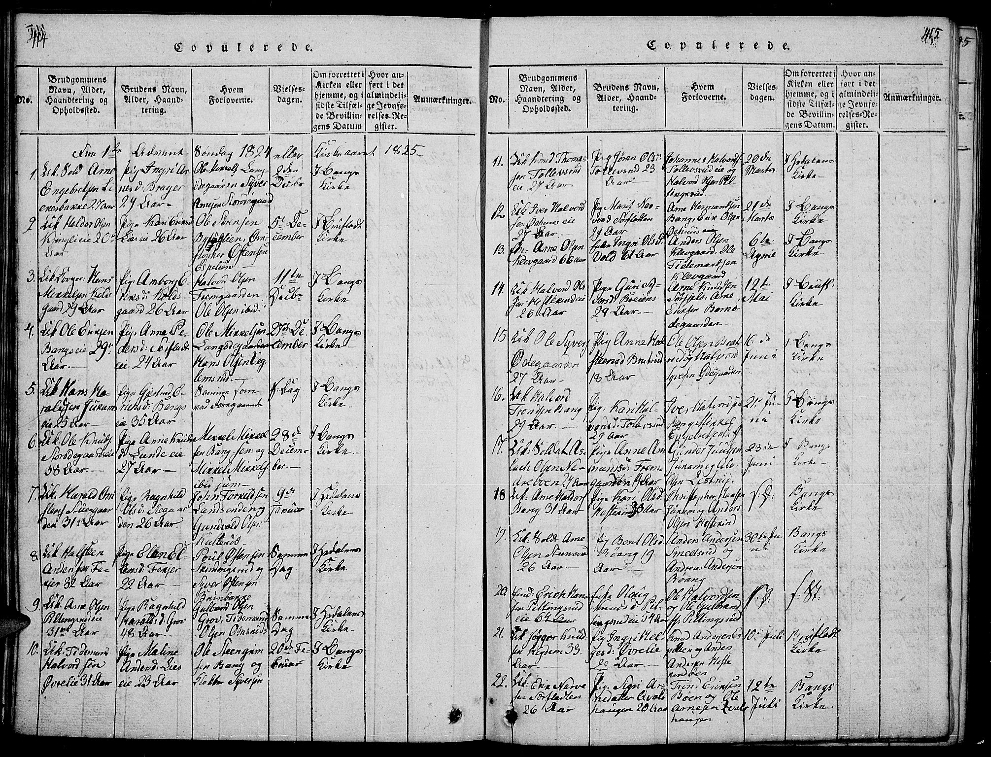 Sør-Aurdal prestekontor, SAH/PREST-128/H/Ha/Hab/L0001: Parish register (copy) no. 1, 1815-1826, p. 414-415