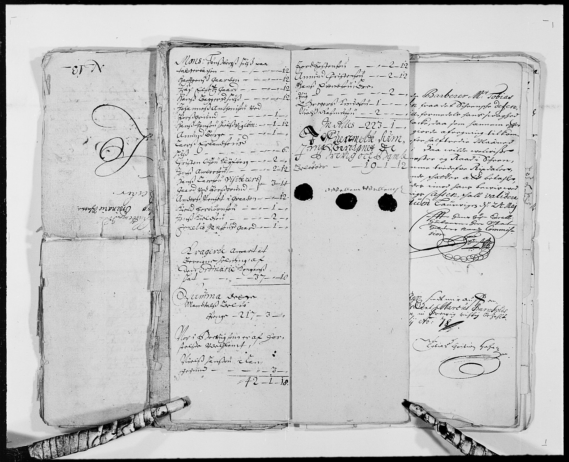 Rentekammeret inntil 1814, Reviderte regnskaper, Byregnskaper, RA/EA-4066/R/Rj/L0193: [J3] Kontribusjonsregnskap (med Langesund, Brevik, Porsgrunn og Kragerø), 1663-1691, p. 101