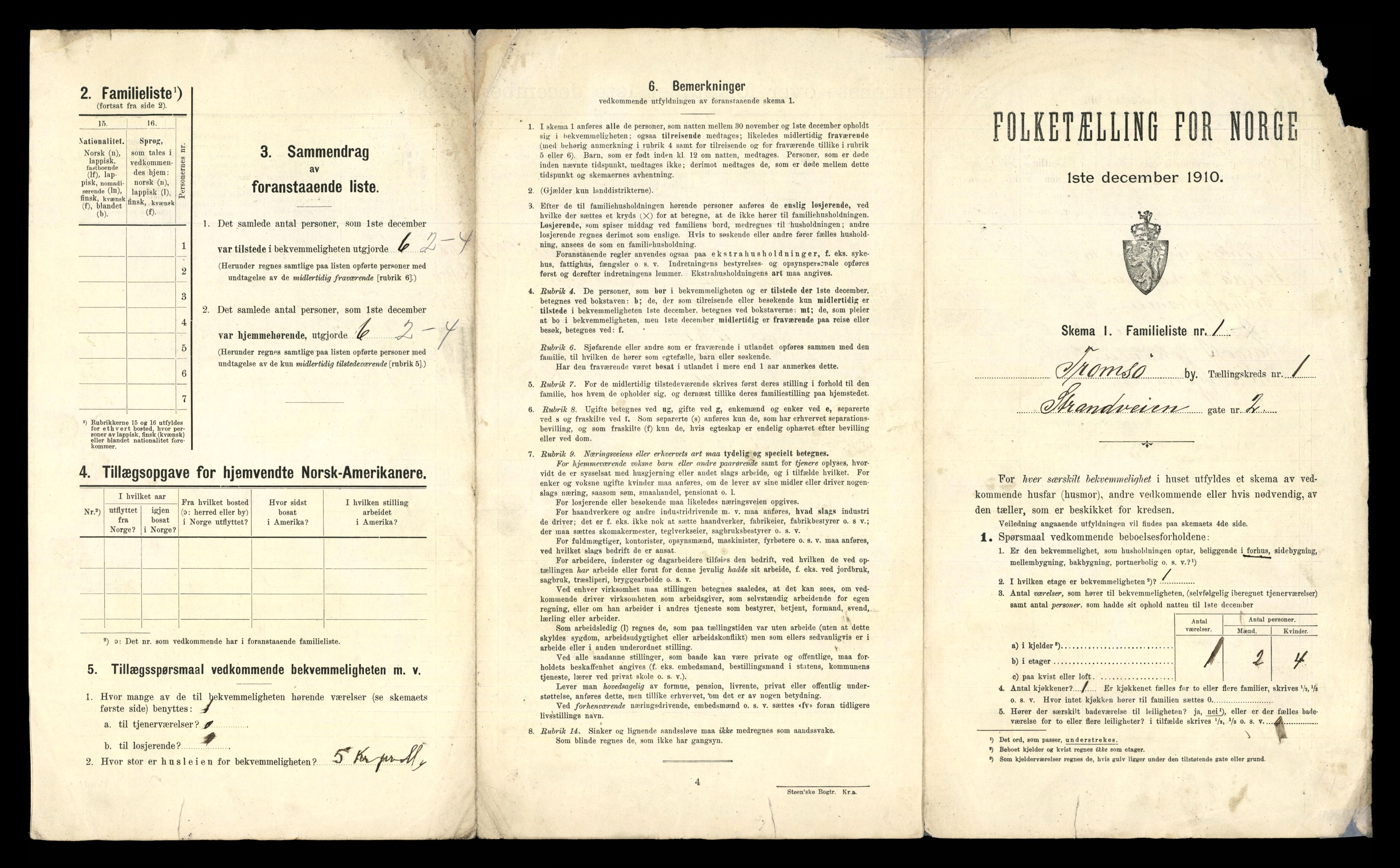 RA, 1910 census for Tromsø, 1910, p. 36