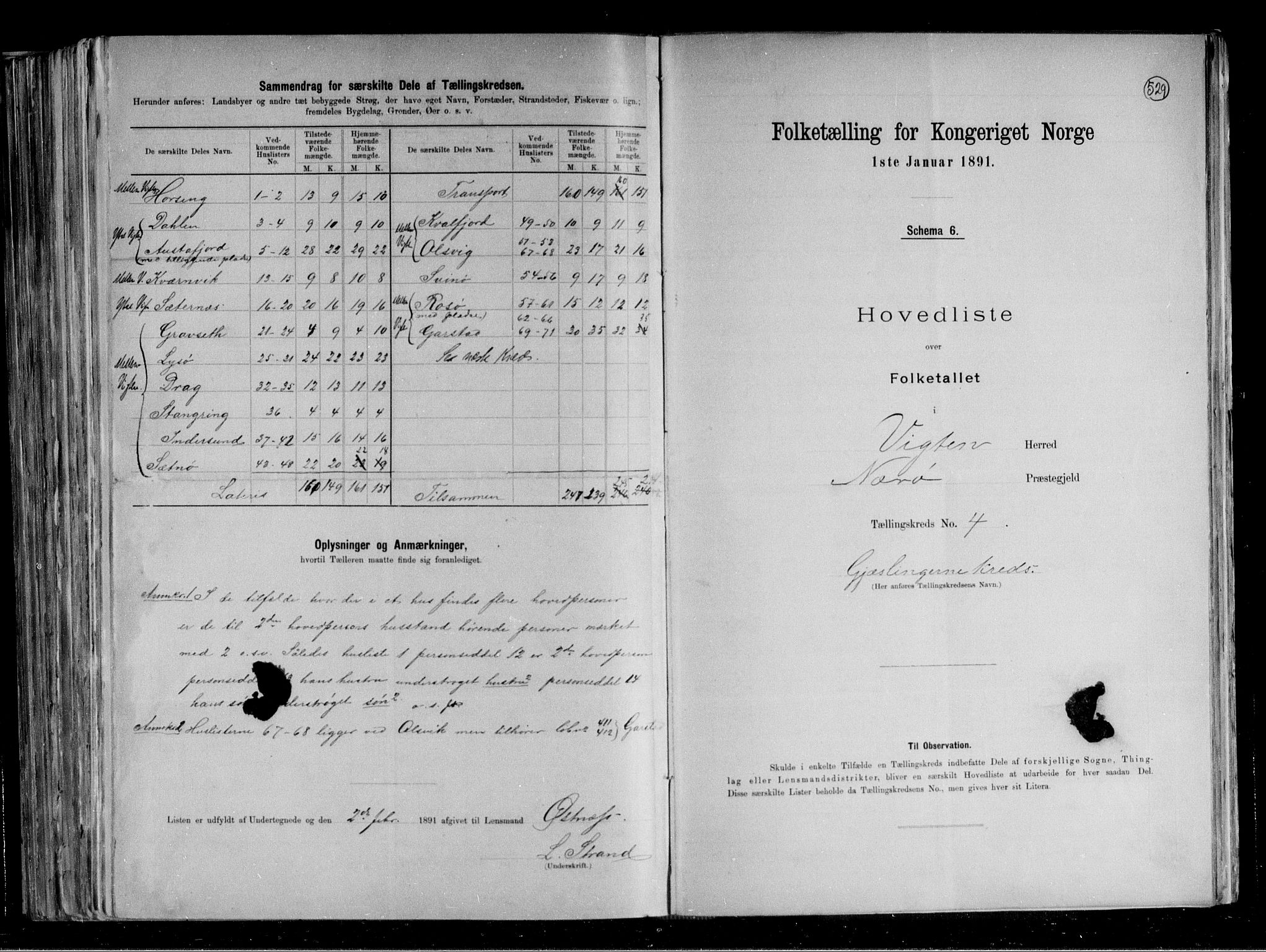 RA, 1891 census for 1750 Vikna, 1891, p. 14