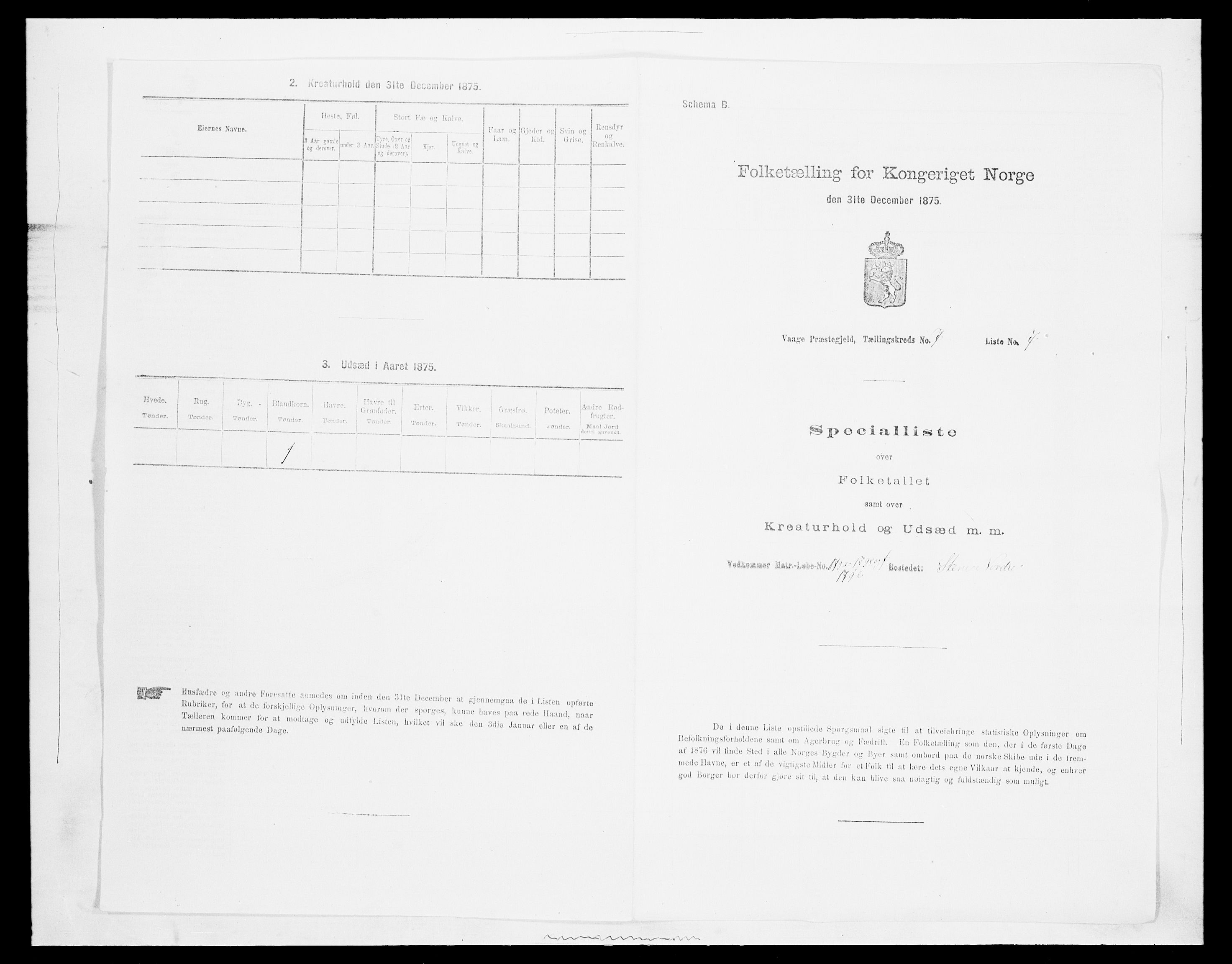 SAH, 1875 census for 0515P Vågå, 1875, p. 1269