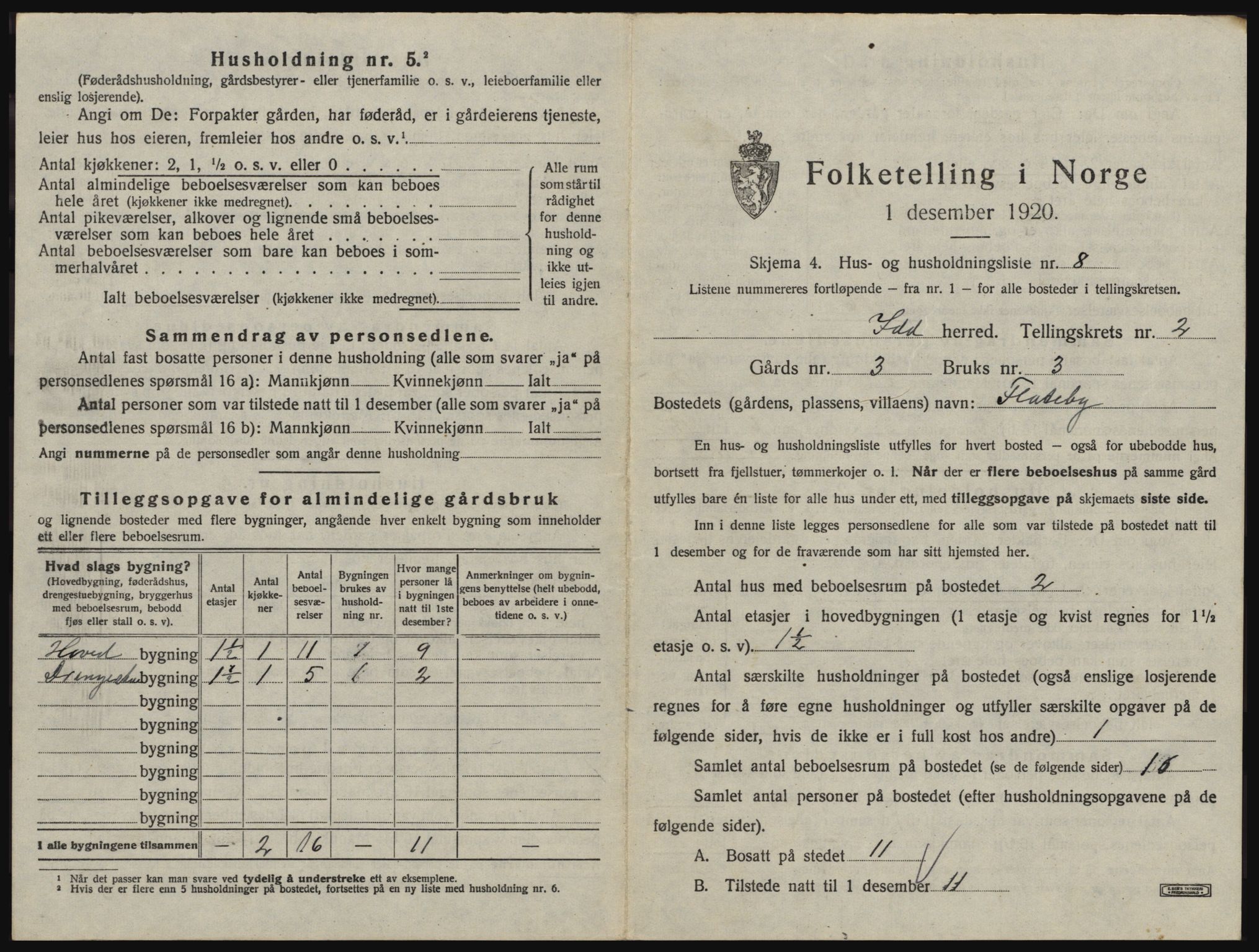 SAO, 1920 census for Idd, 1920, p. 132