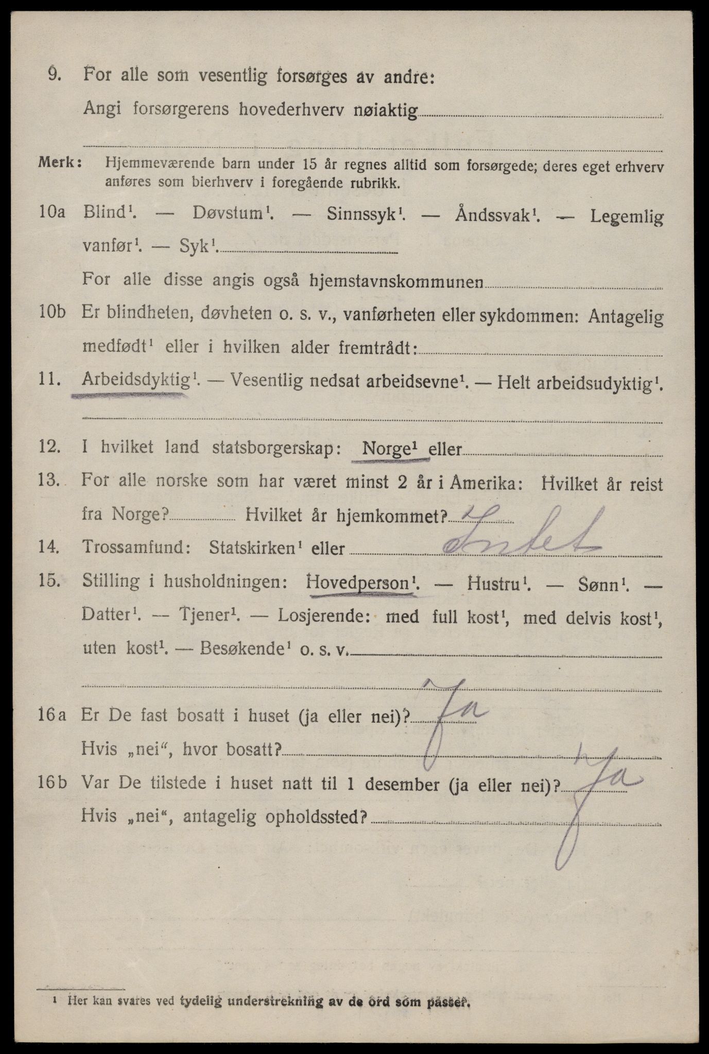 SAKO, 1920 census for Hjartdal, 1920, p. 2249