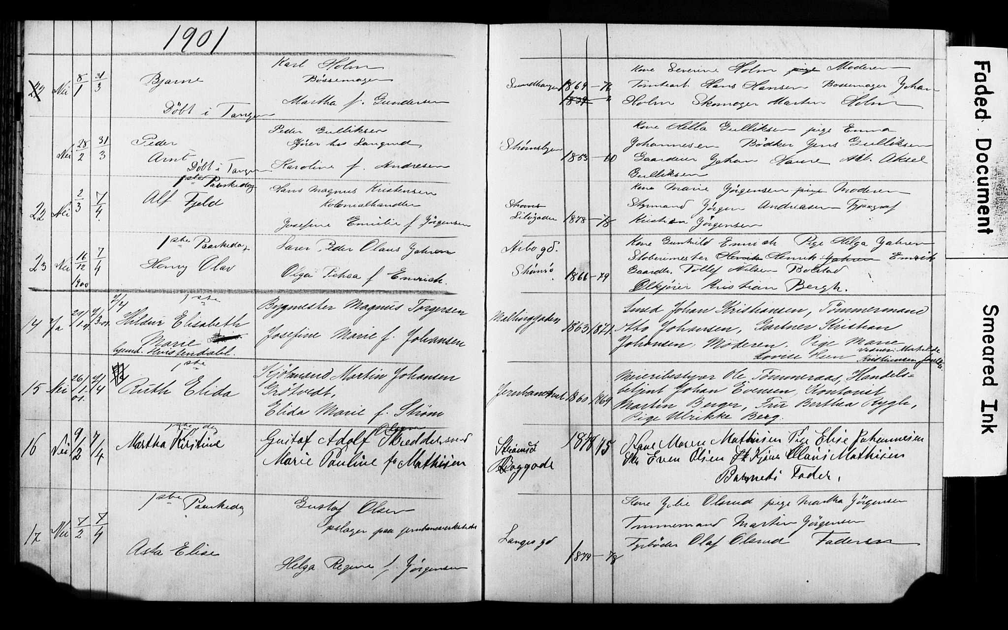 Strømsø kirkebøker, AV/SAKO-A-246/Y/Ya/L0005: Parish register draft no. I 5, 1897-1903