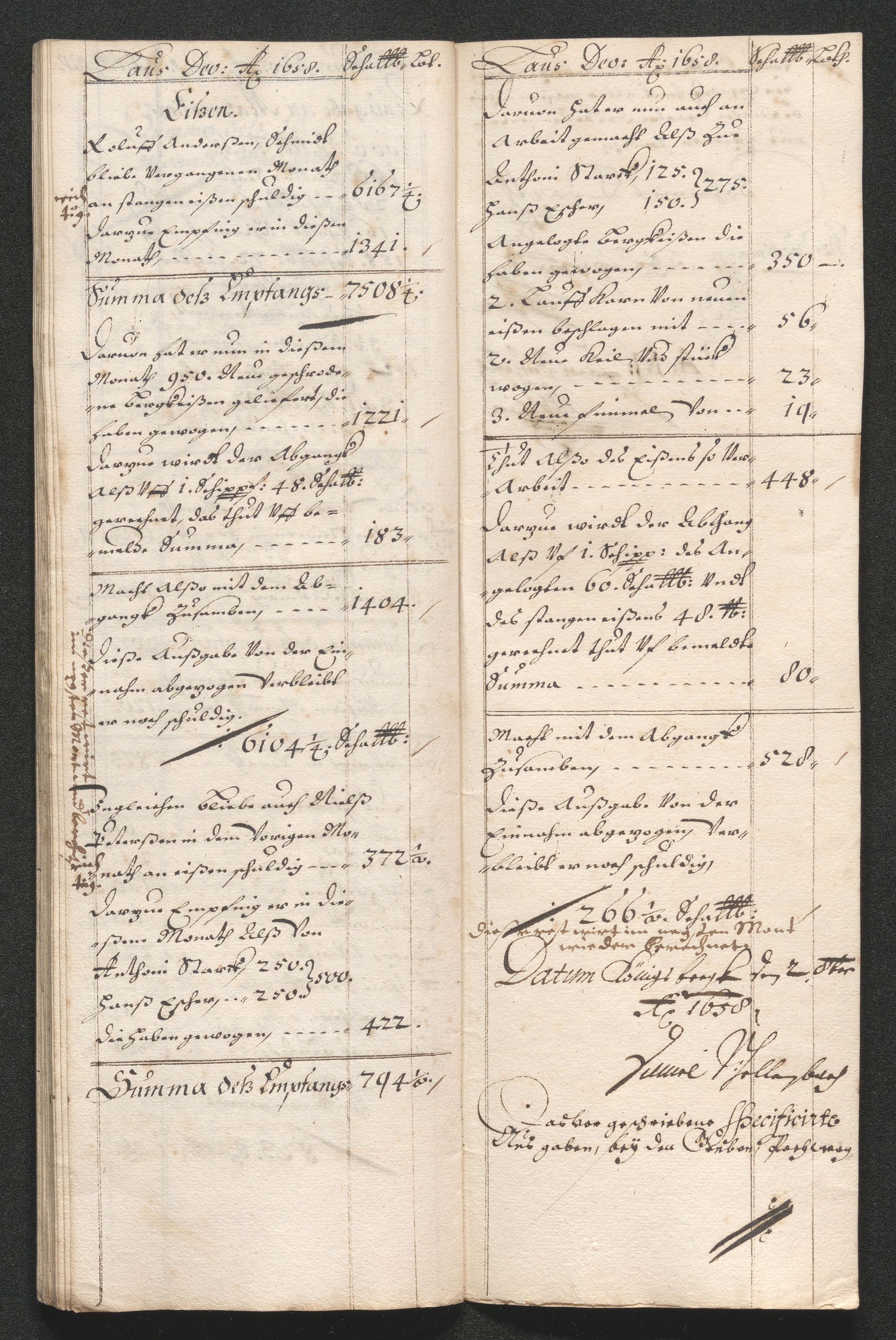 Kongsberg Sølvverk 1623-1816, AV/SAKO-EA-3135/001/D/Dc/Dcd/L0033: Utgiftsregnskap for gruver m.m. , 1658, p. 522