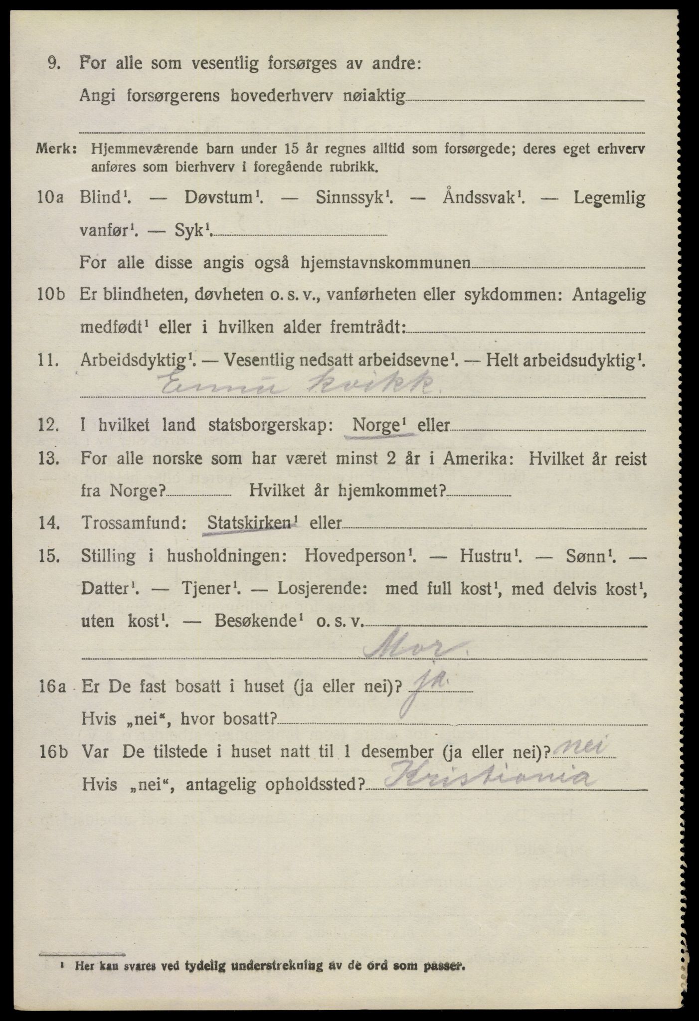 SAO, 1920 census for Enebakk, 1920, p. 2032