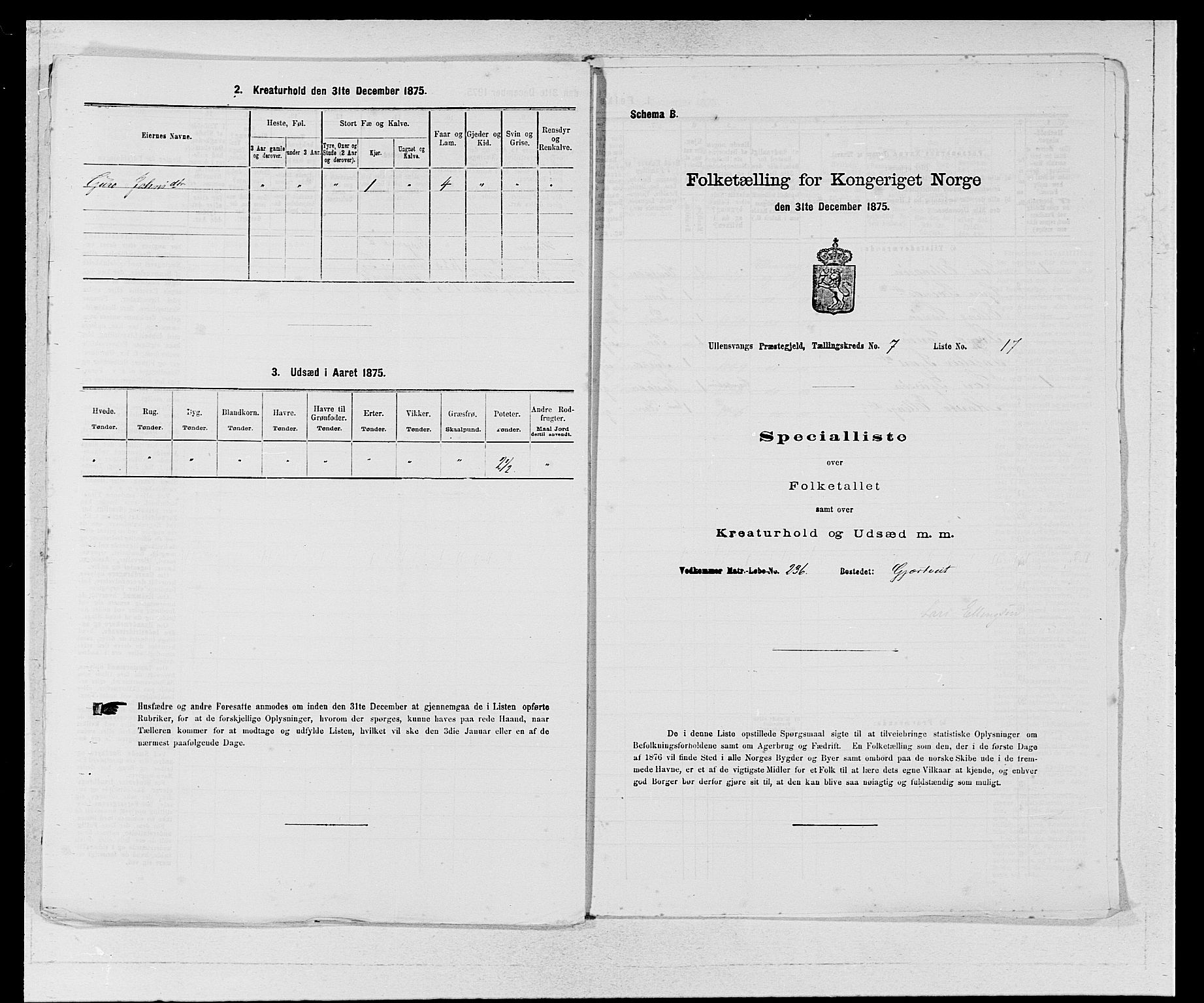 SAB, 1875 census for 1230P Ullensvang, 1875, p. 613