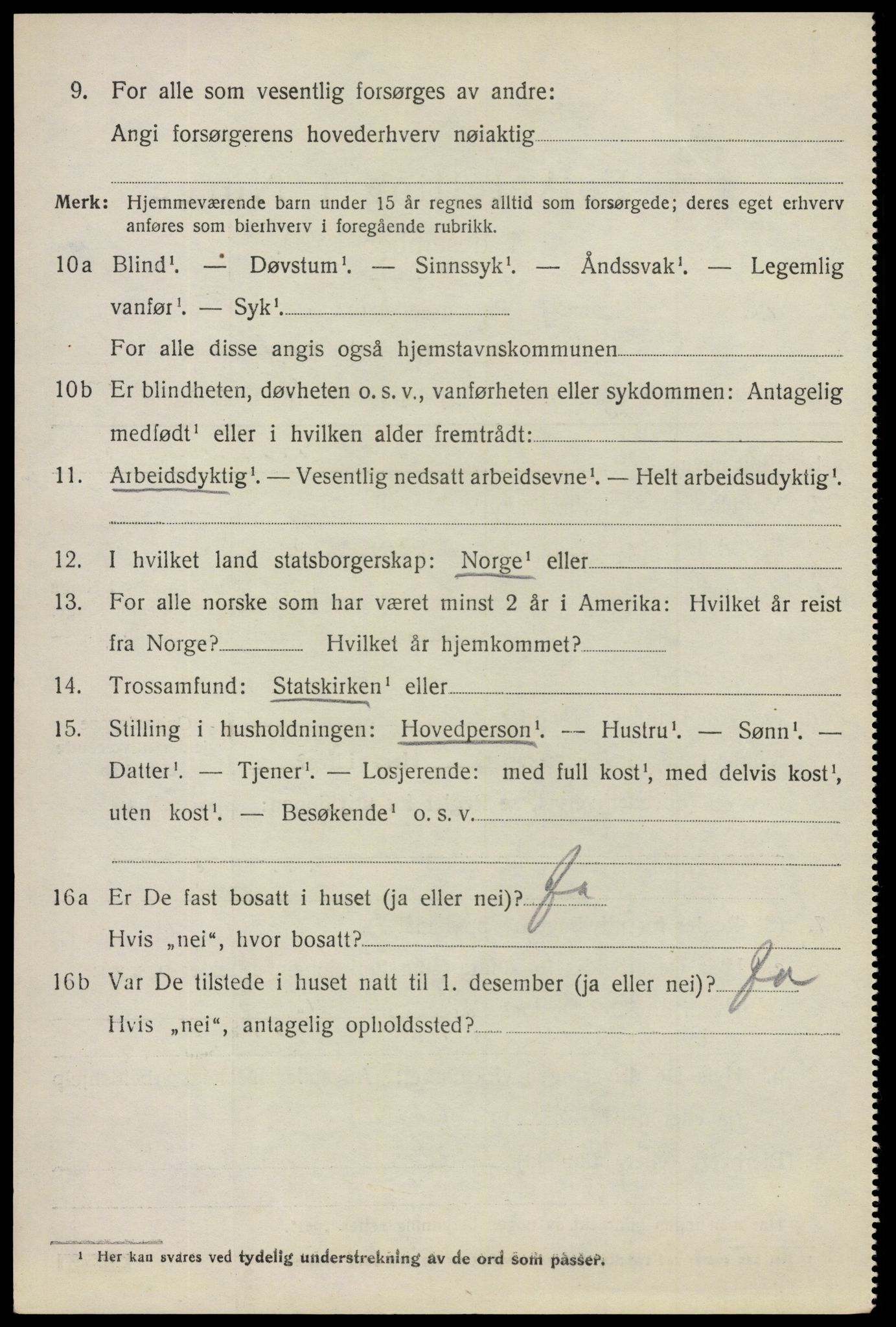 SAO, 1920 census for Glemmen, 1920, p. 5148