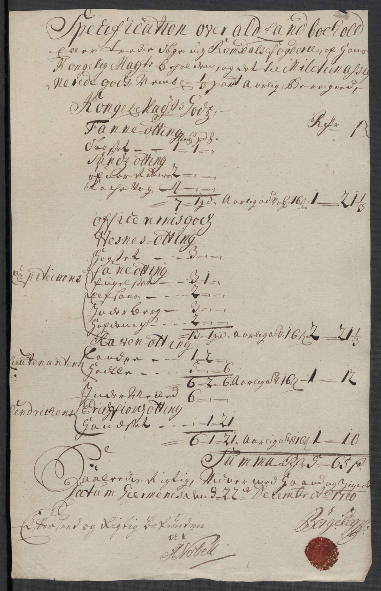 Rentekammeret inntil 1814, Reviderte regnskaper, Fogderegnskap, RA/EA-4092/R55/L3659: Fogderegnskap Romsdal, 1709-1710, p. 363