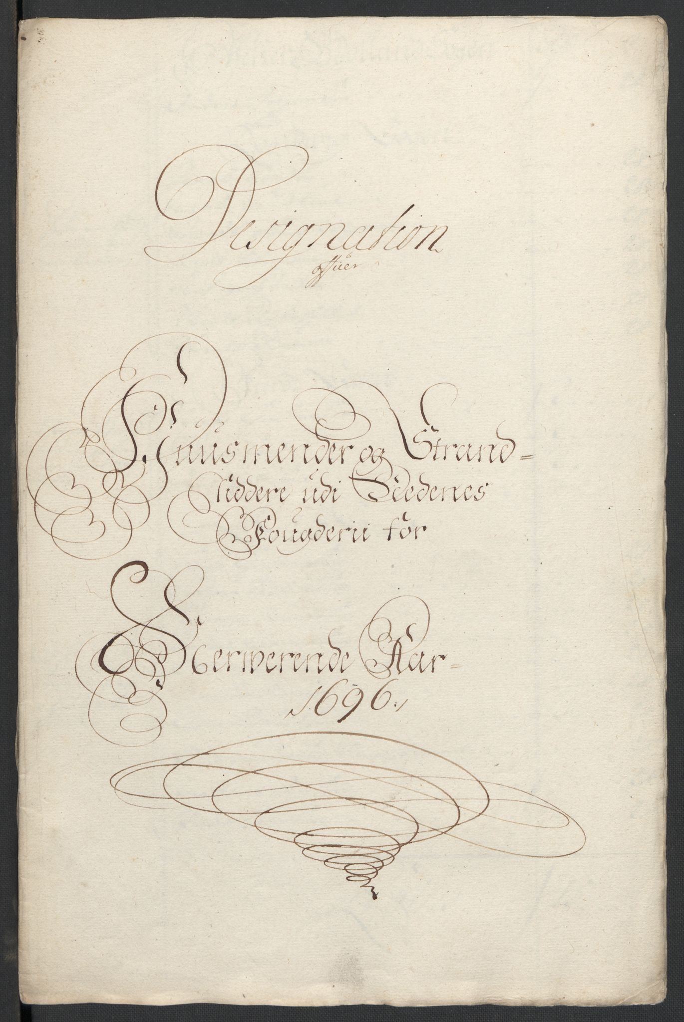 Rentekammeret inntil 1814, Reviderte regnskaper, Fogderegnskap, RA/EA-4092/R39/L2313: Fogderegnskap Nedenes, 1696-1697, p. 39