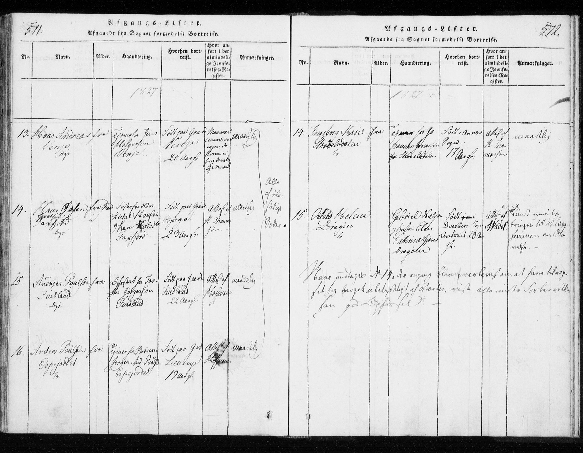 Tranøy sokneprestkontor, AV/SATØ-S-1313/I/Ia/Iaa/L0004kirke: Parish register (official) no. 4, 1820-1829, p. 571-572