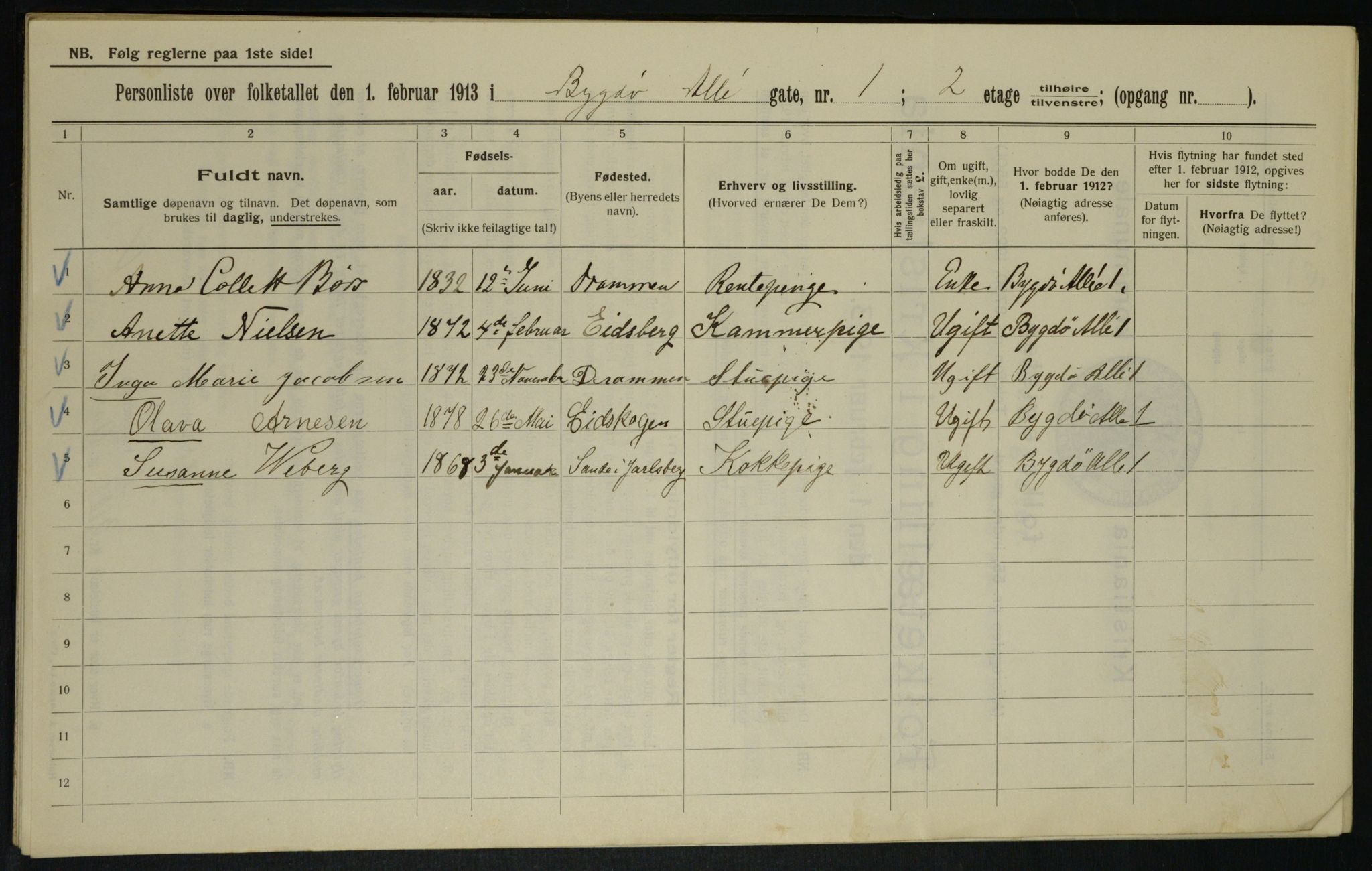 OBA, Municipal Census 1913 for Kristiania, 1913, p. 10180