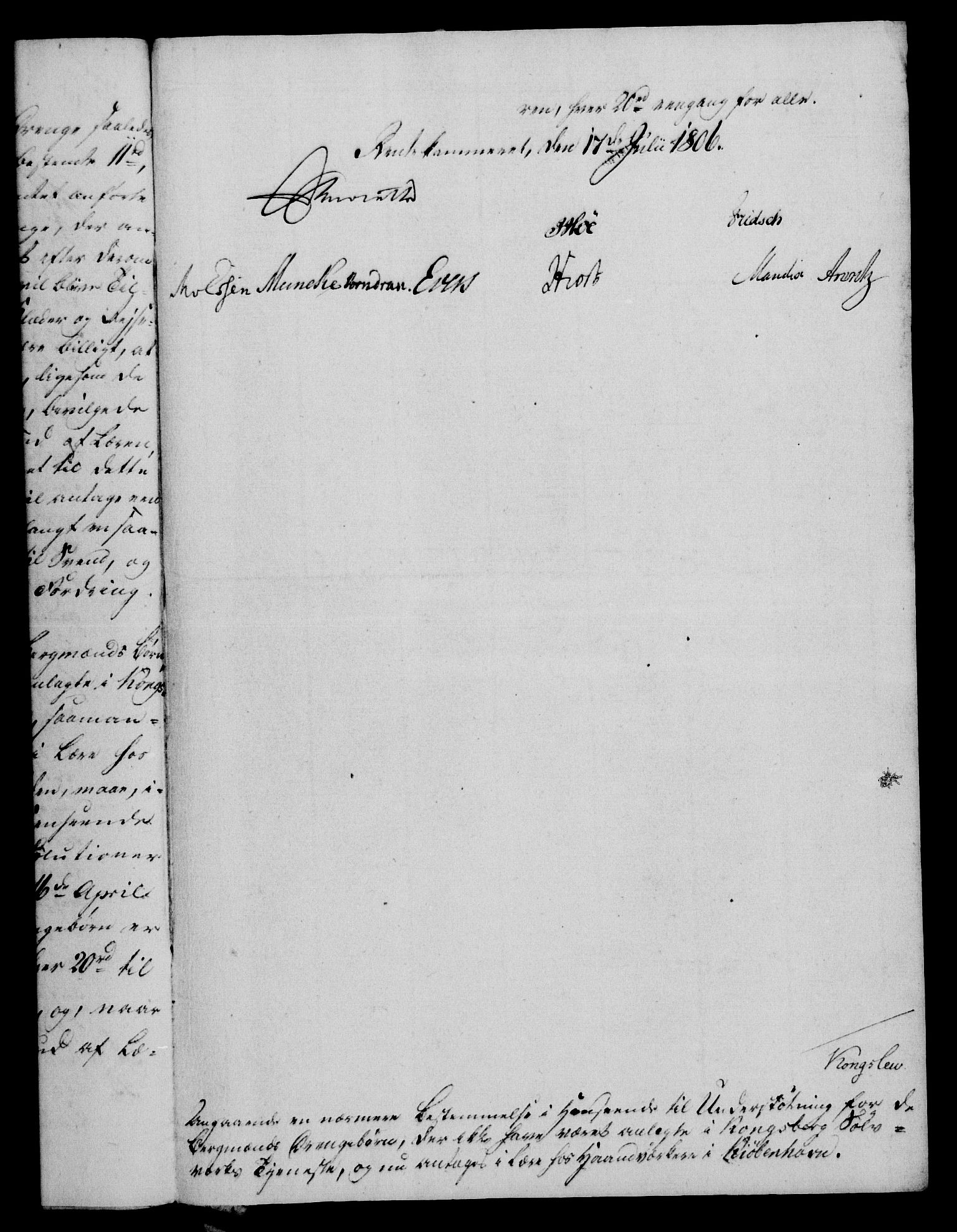 Rentekammeret, Renteskriverkontorene, AV/RA-EA-3115/M/Mf/Mfb/L0007: Relasjons- og resolusjonsprotokoll med register (merket RK 54.13), 1805-1806